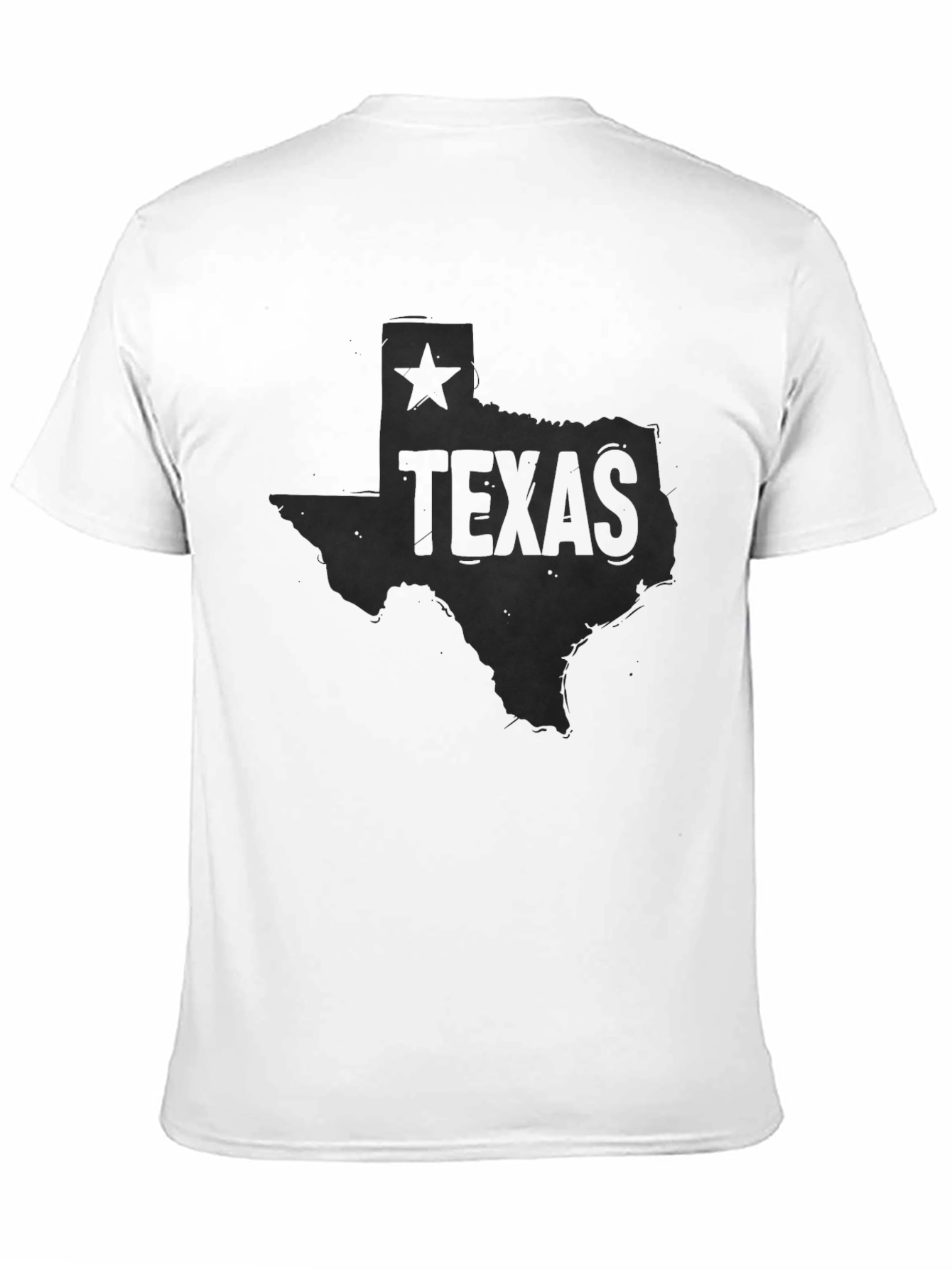 Texas State Map T-Shirt - Black Graphic Tee