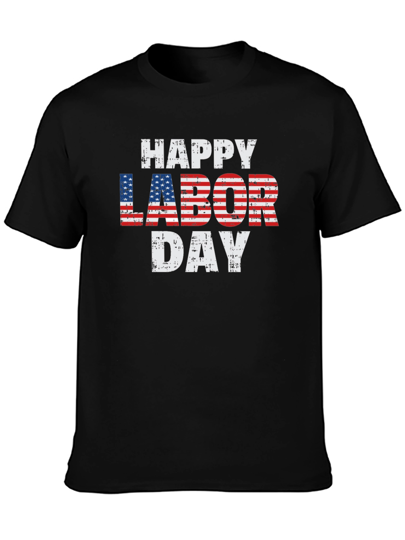 Happy Labor Day Patriotic USA Flag T-Shirt