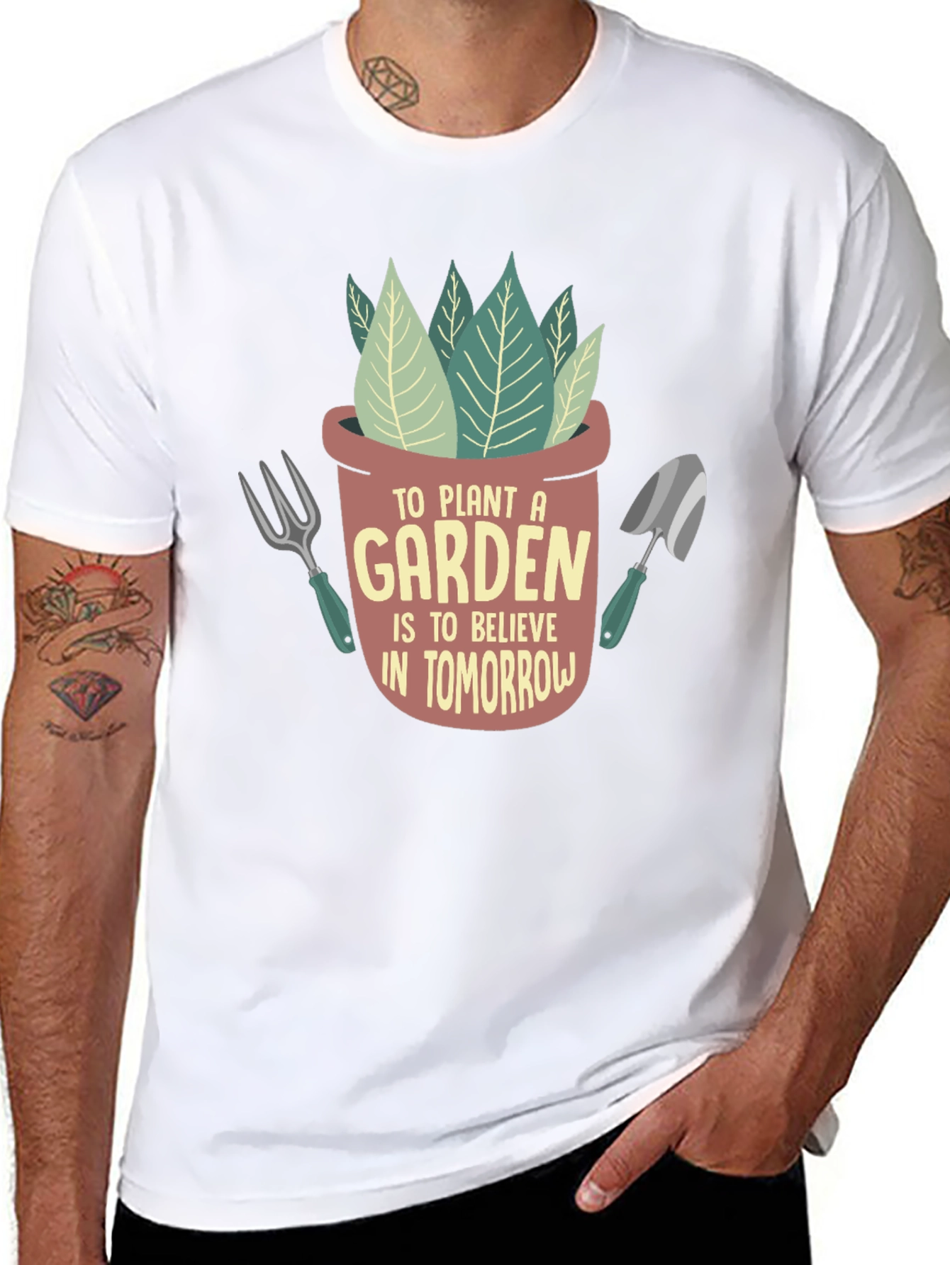 Plant a Garden Believe in Tomorrow Graphic T-Shirt