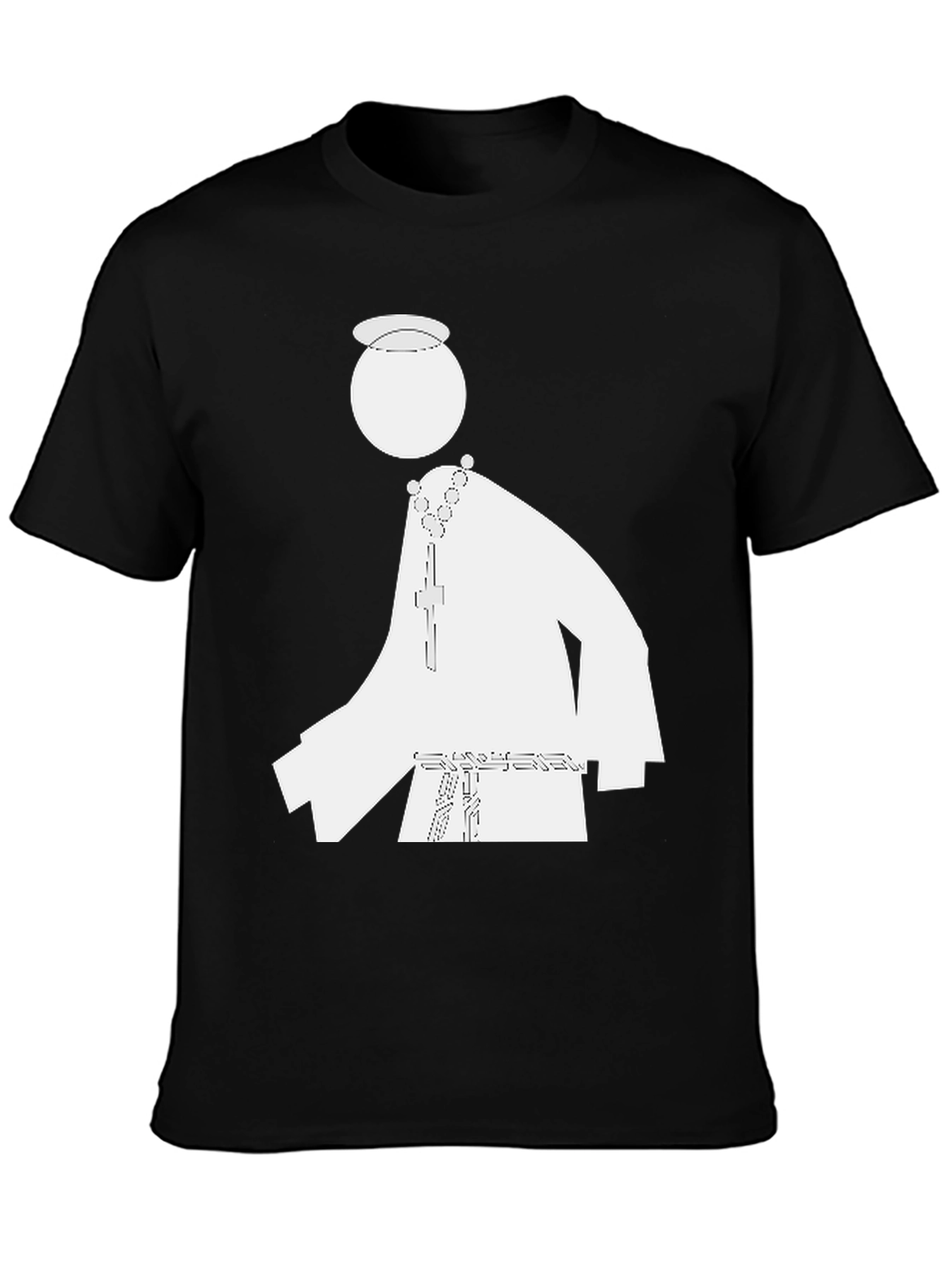 Priest Graphic Tee - Black Cotton Blend