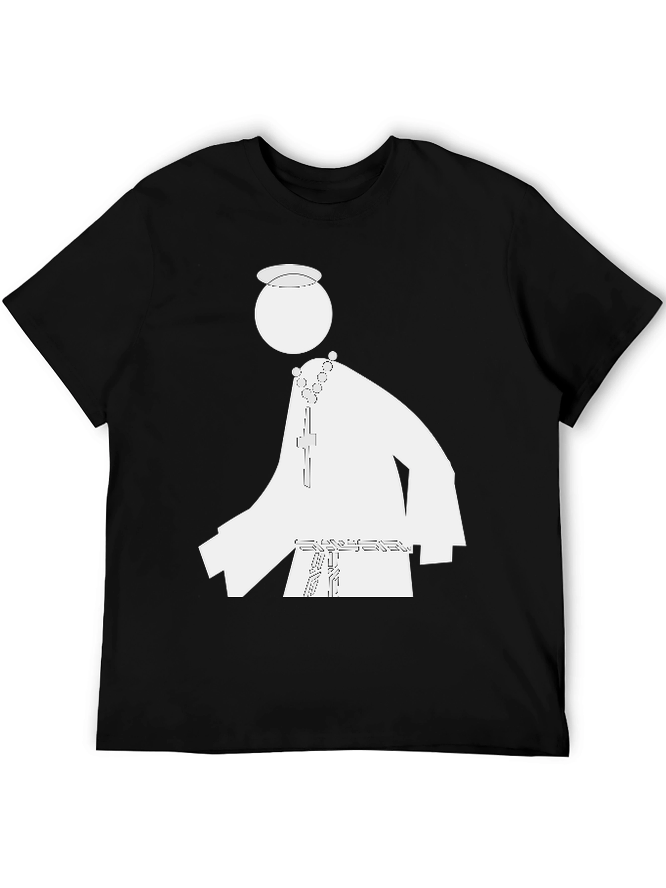 Priest Graphic Tee - Black Cotton Blend