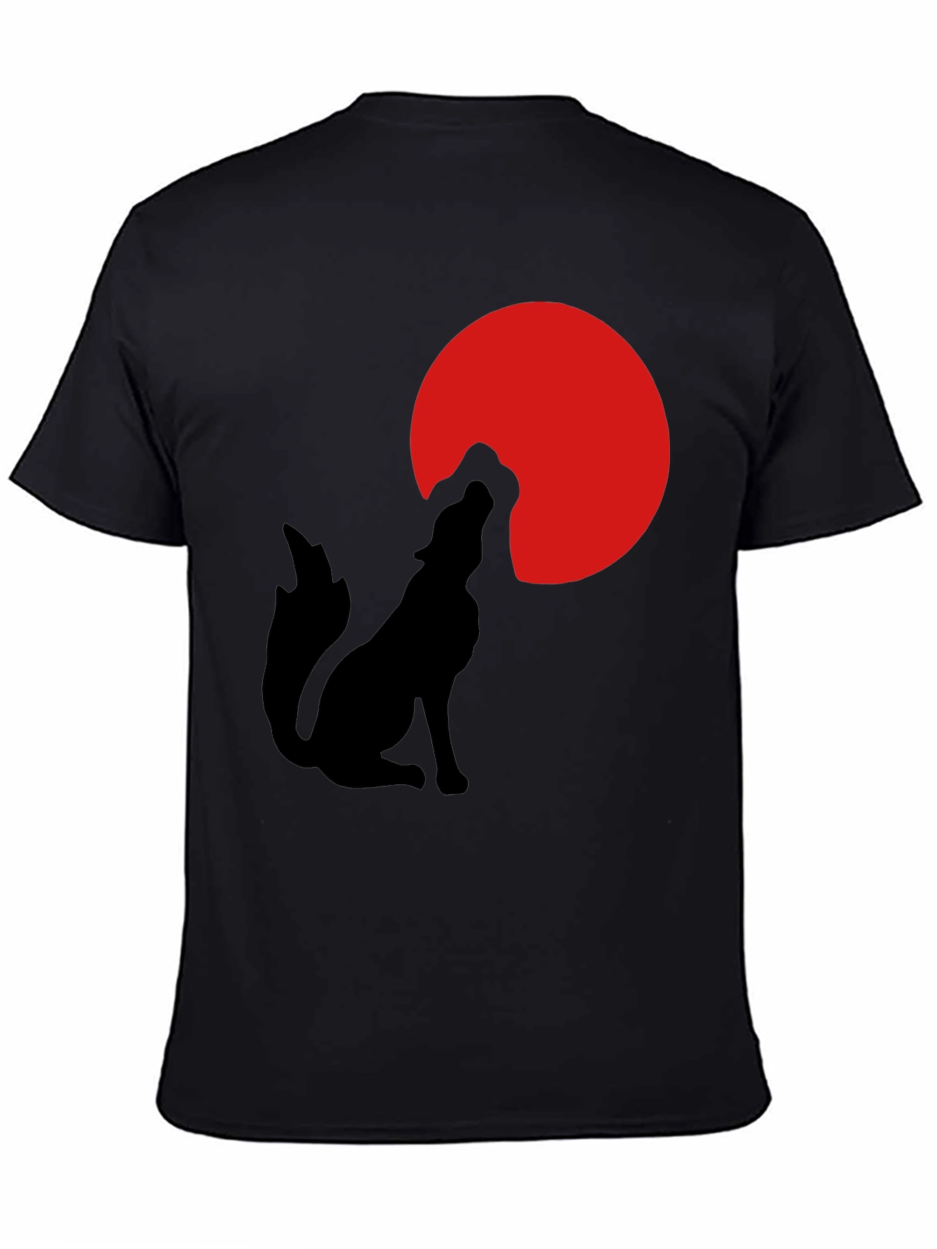 Wolf Silhouette Moon Graphic T-Shirt