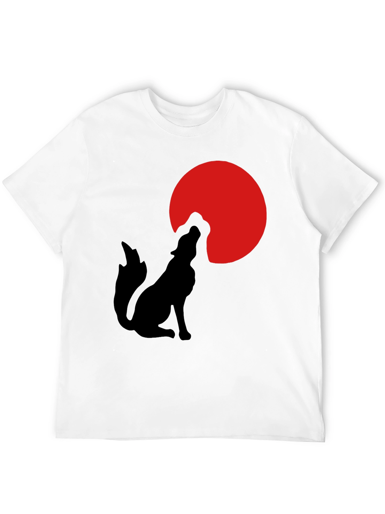 Wolf Silhouette Moon Graphic T-Shirt