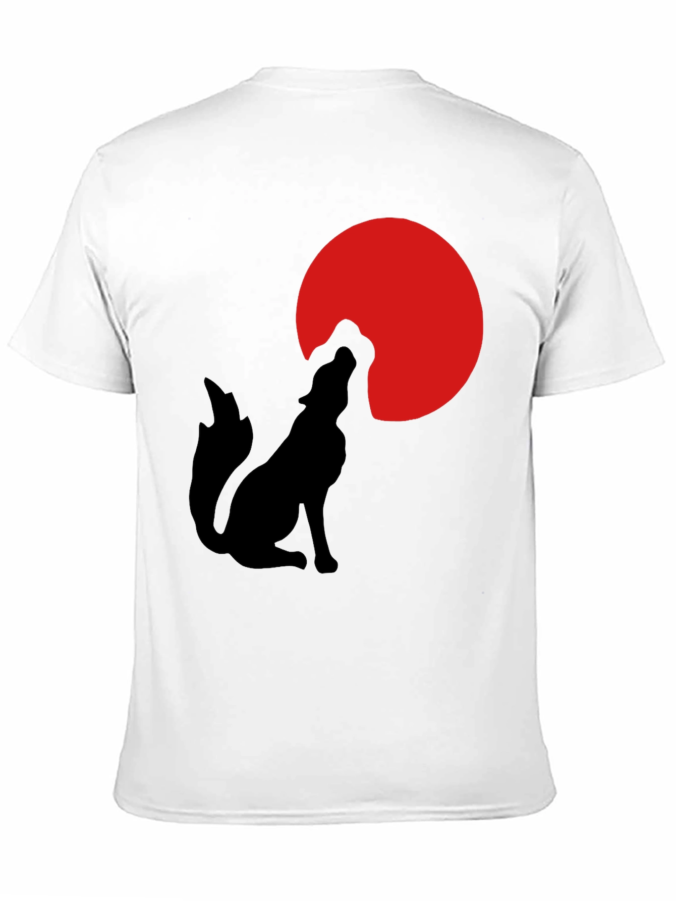 Wolf Silhouette Moon Graphic T-Shirt
