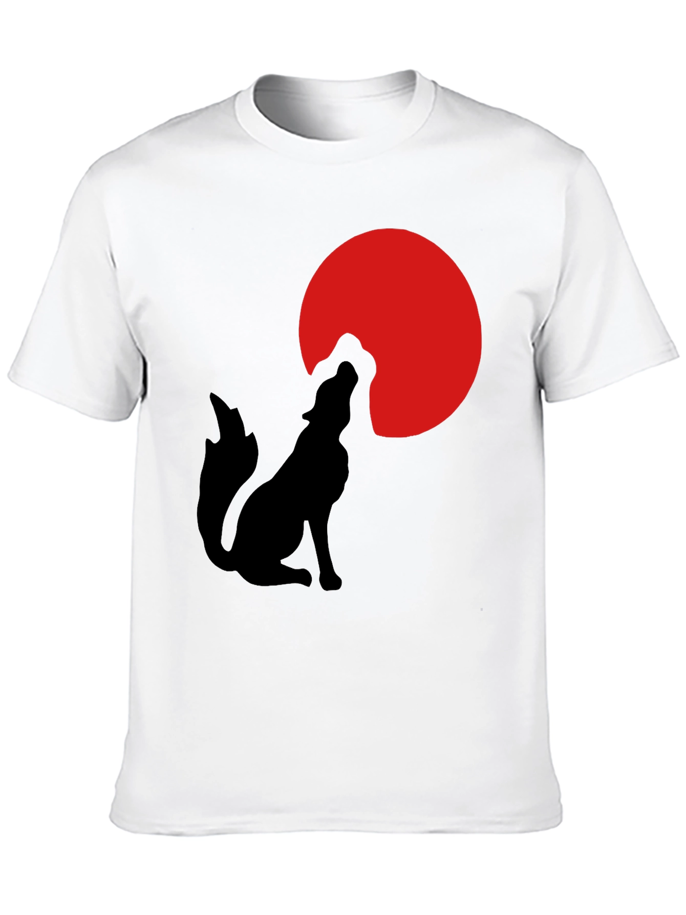 Wolf Silhouette Moon Graphic T-Shirt