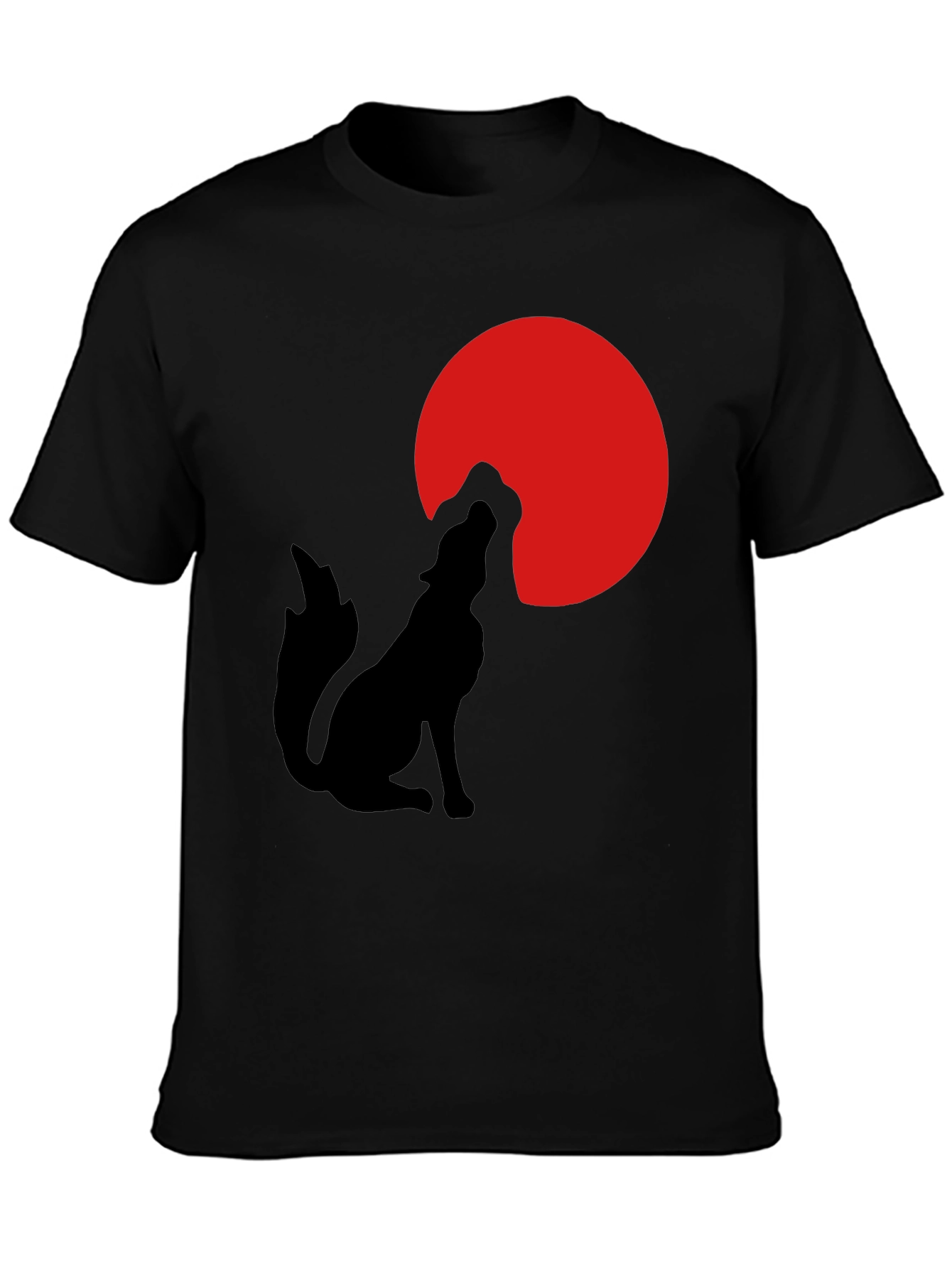 Wolf Silhouette Moon Graphic T-Shirt