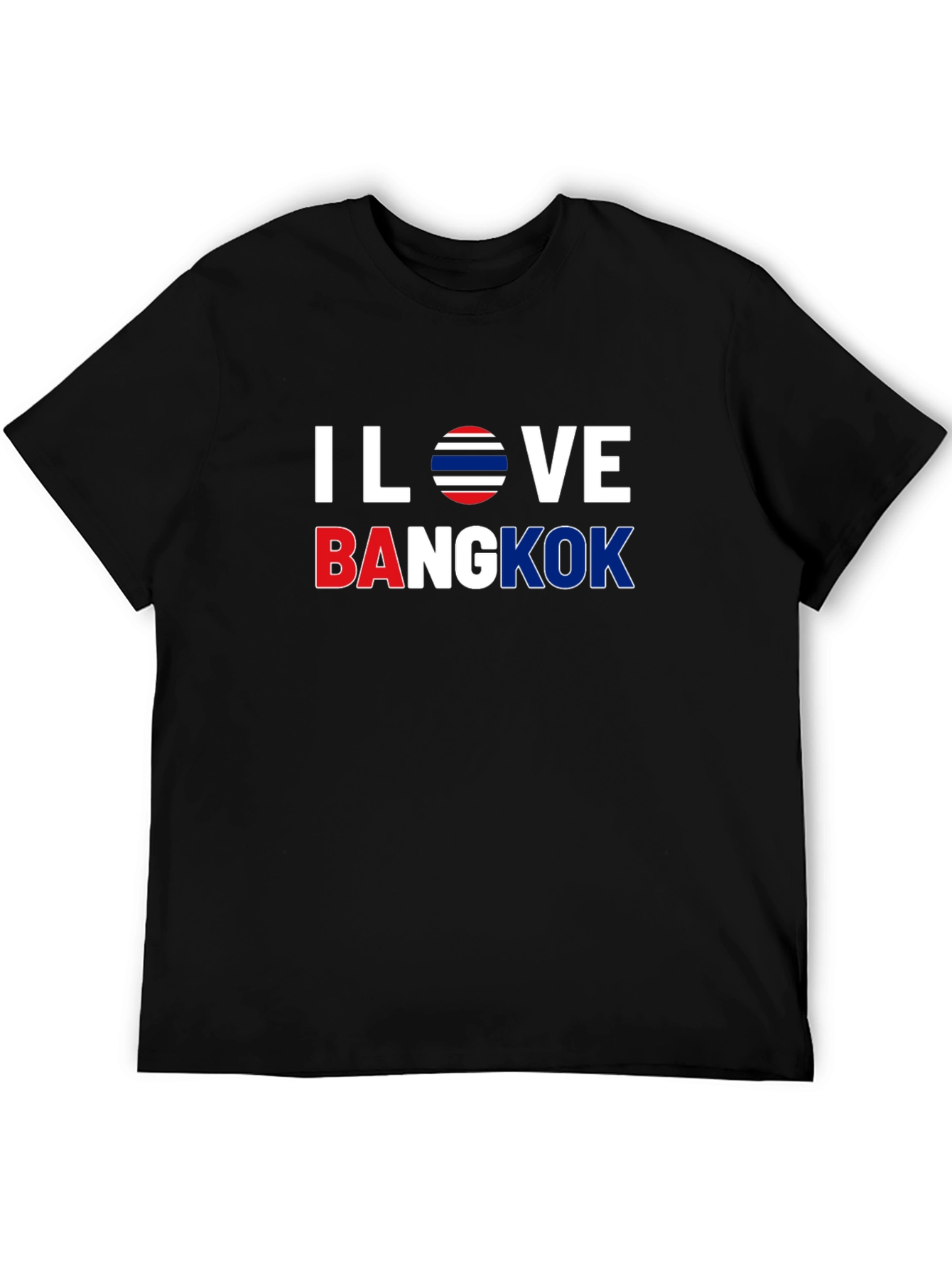 I Love Bangkok T-Shirt Graphic Tee Thailand Flag