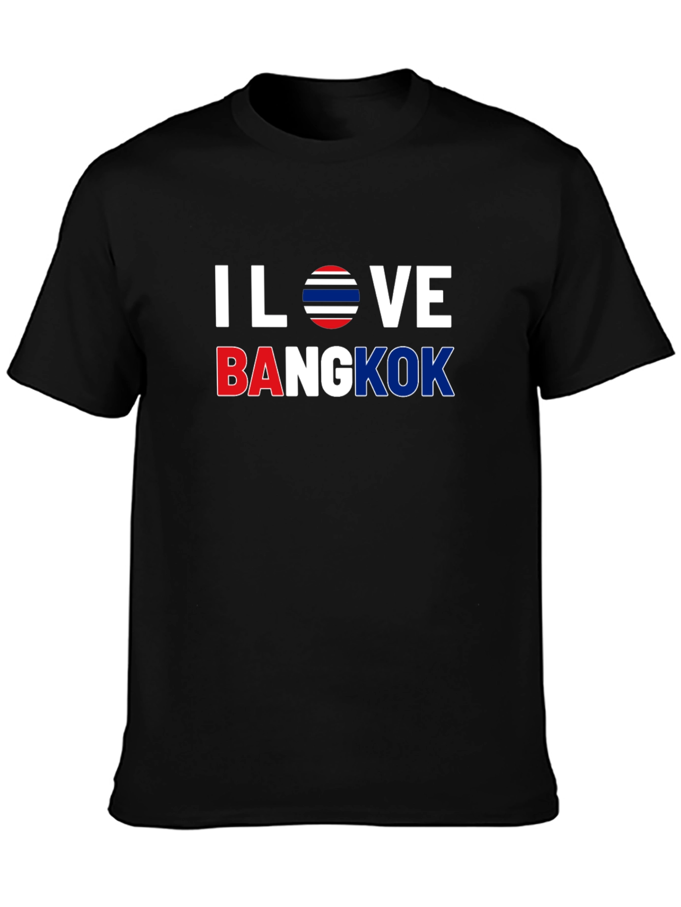 I Love Bangkok T-Shirt Graphic Tee Thailand Flag