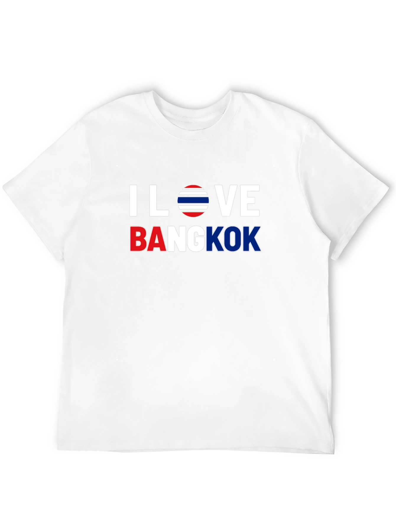 I Love Bangkok T-Shirt Graphic Tee Thailand Flag