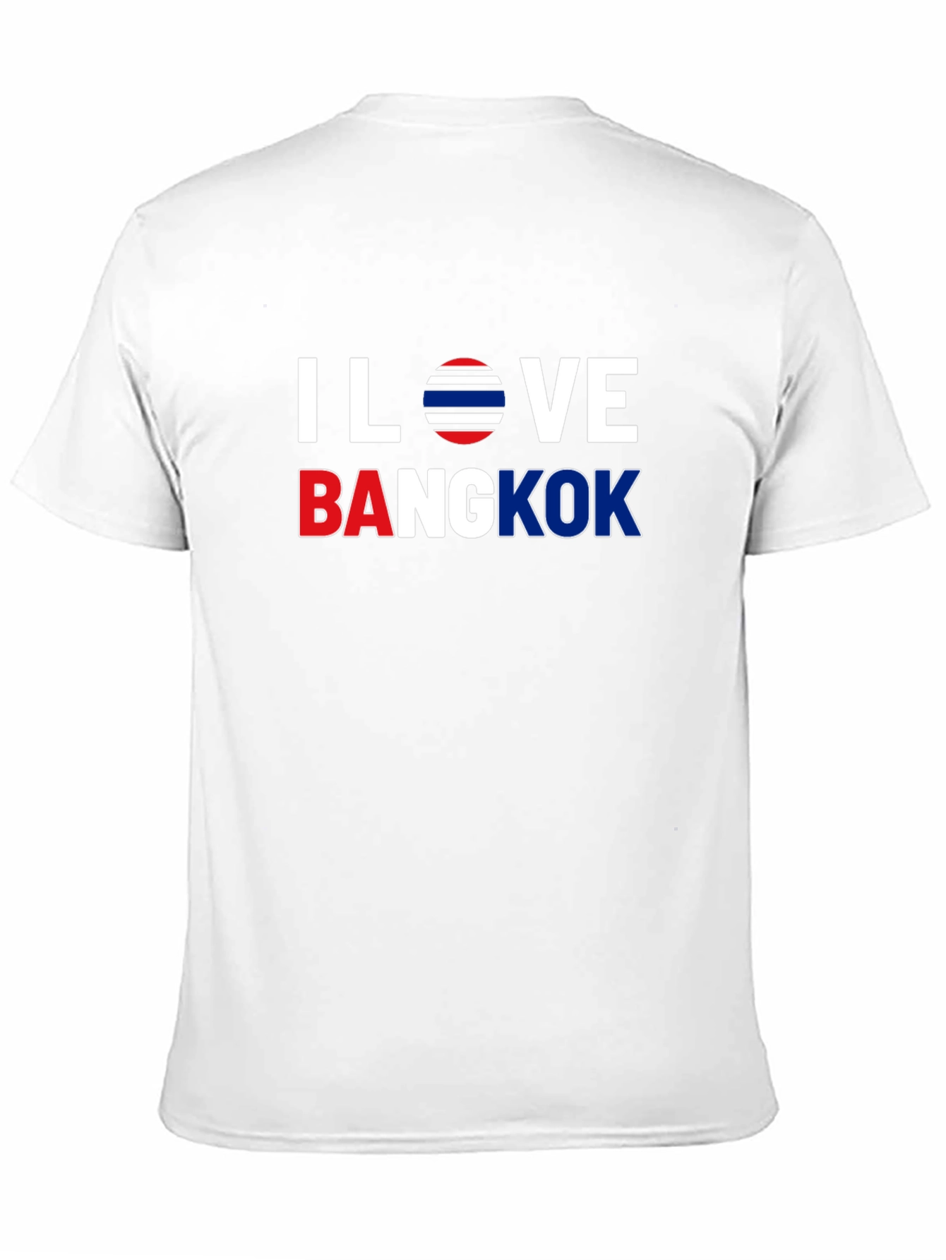 I Love Bangkok T-Shirt Graphic Tee Thailand Flag
