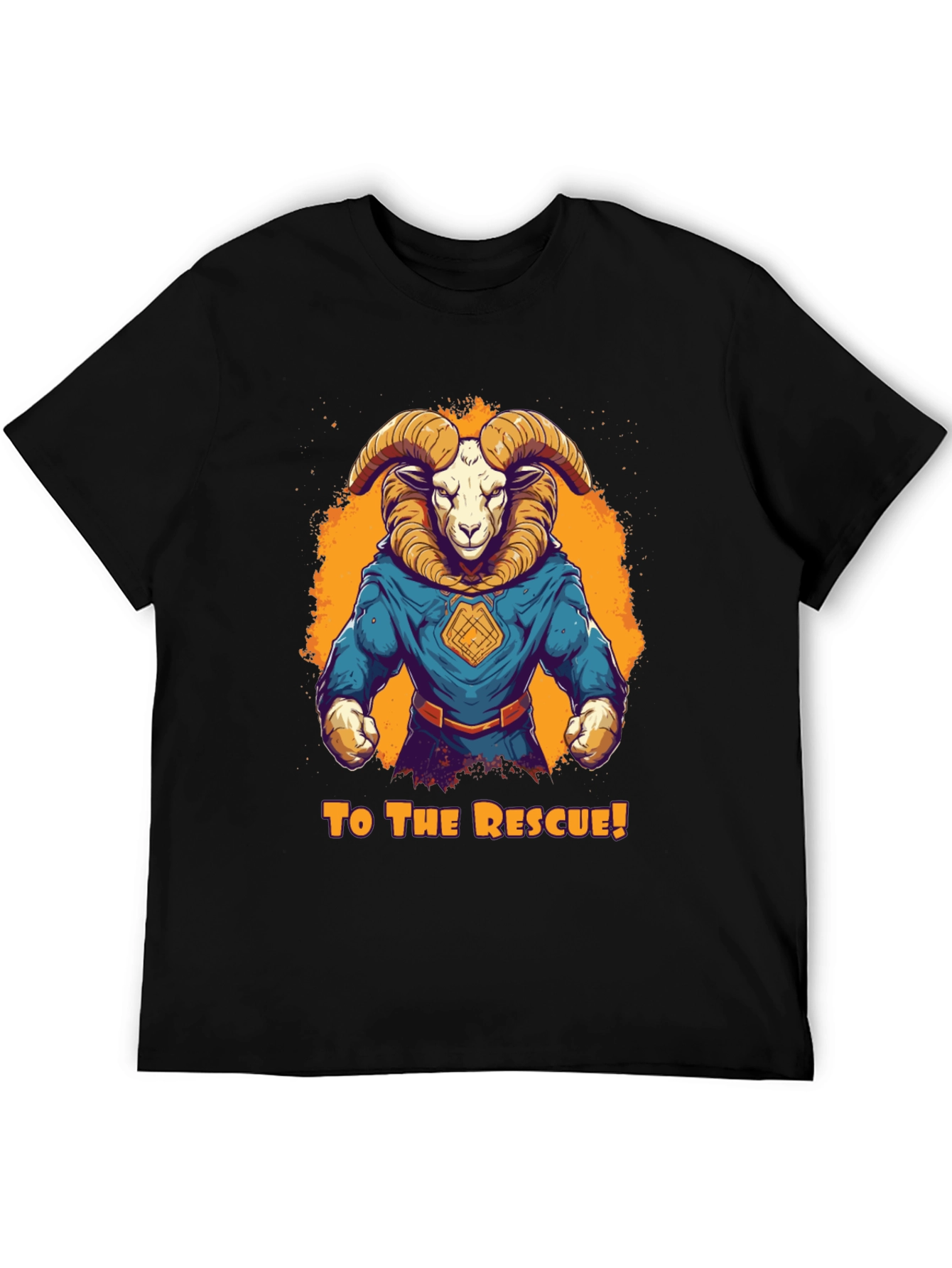 Ram Superhero T-Shirt - To The Rescue! Design
