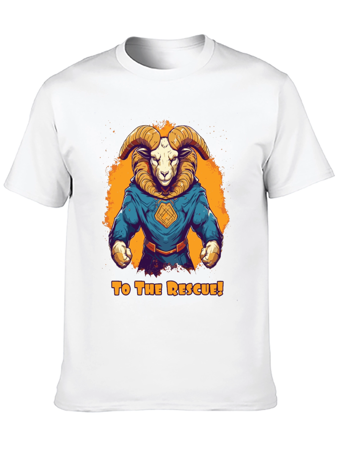 Ram Superhero T-Shirt - To The Rescue! Design