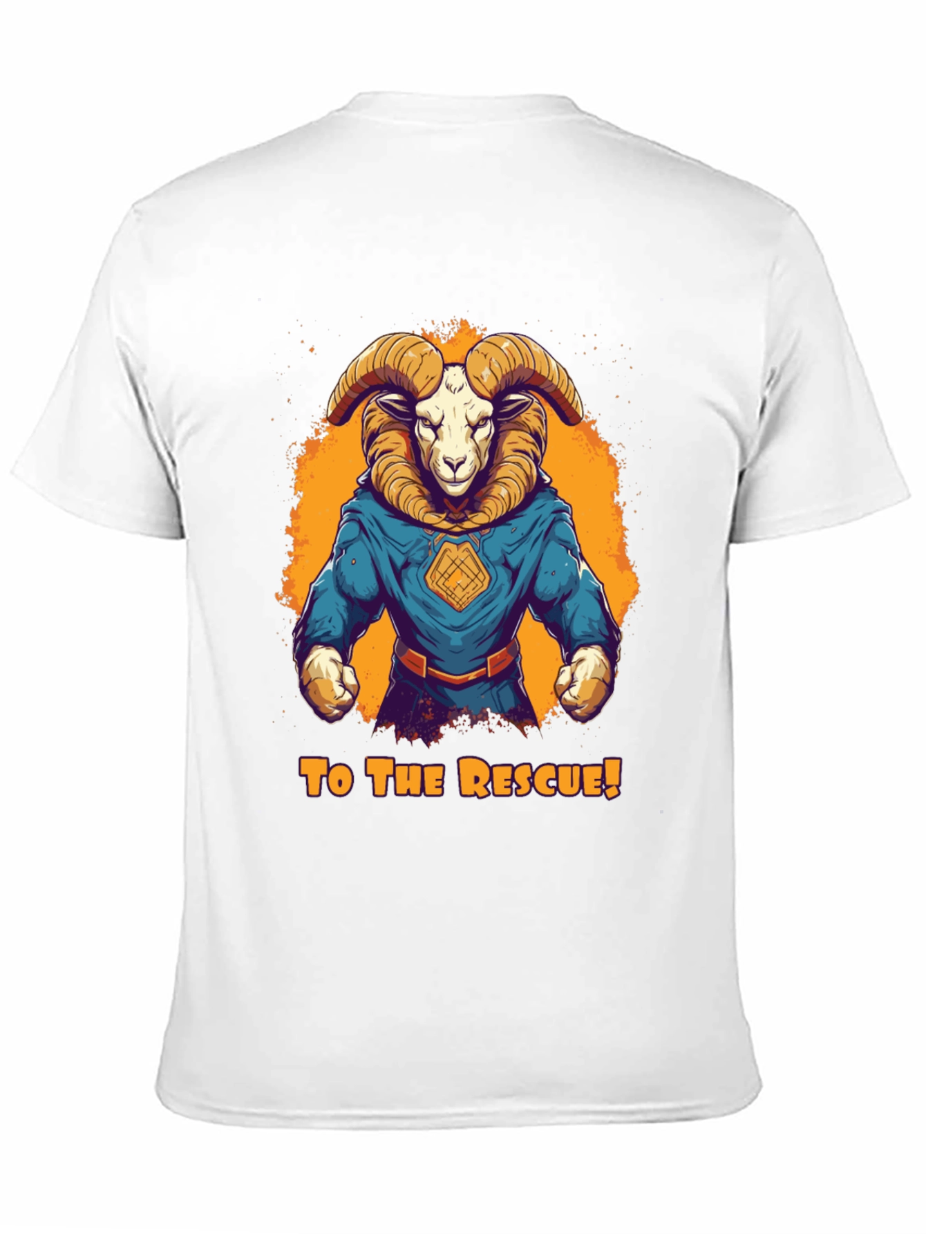 Ram Superhero T-Shirt - To The Rescue! Design