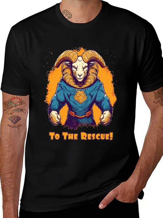 Ram Superhero T-Shirt - To The Rescue! Design