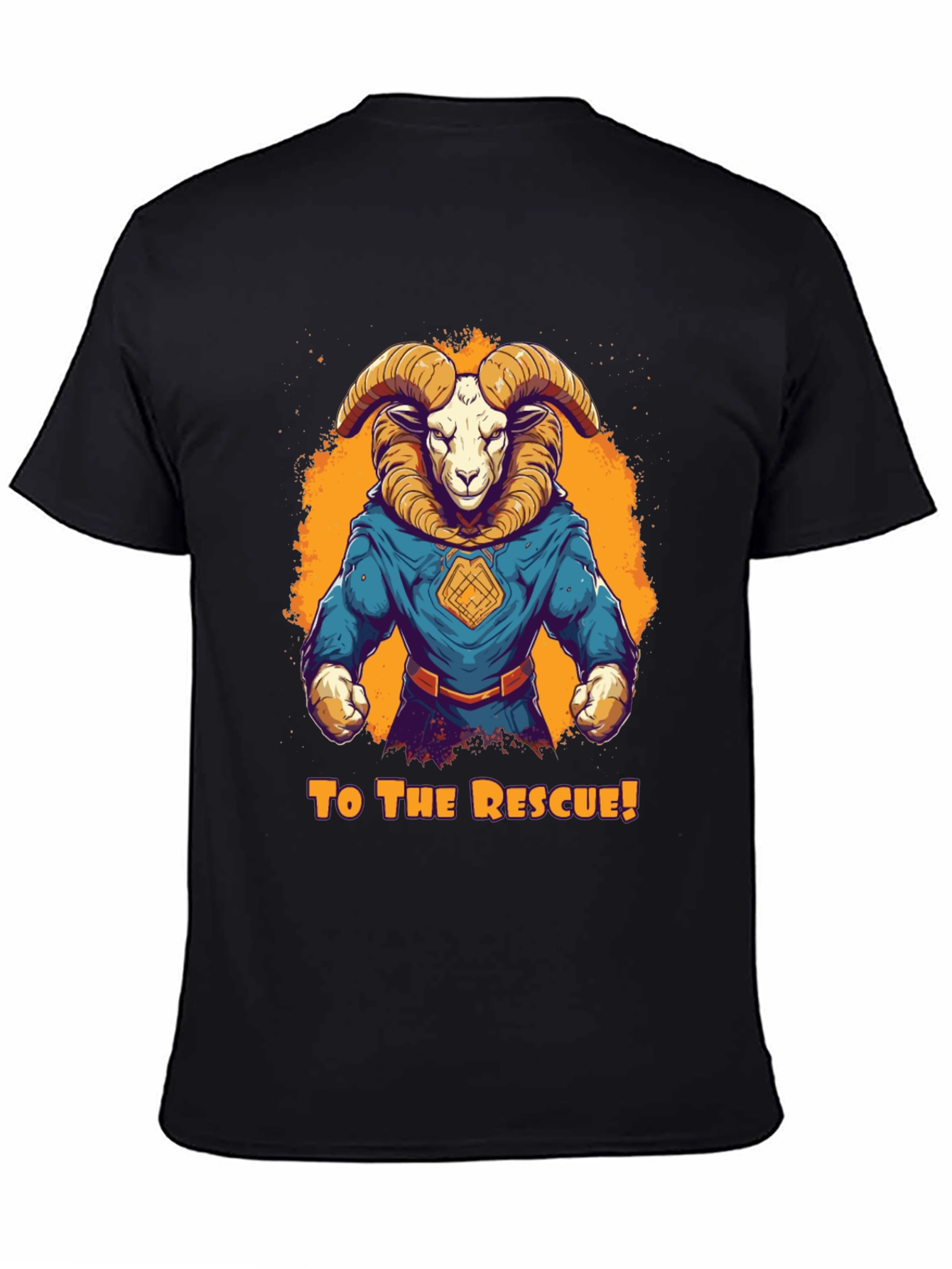 Ram Superhero T-Shirt - To The Rescue! Design