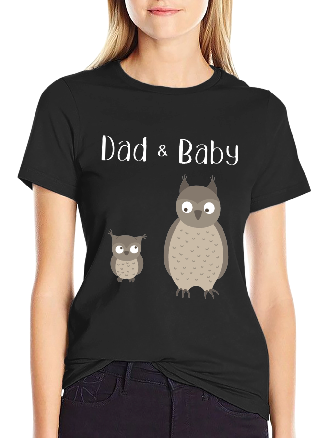 Dad & Baby Matching Owl Graphic Tee