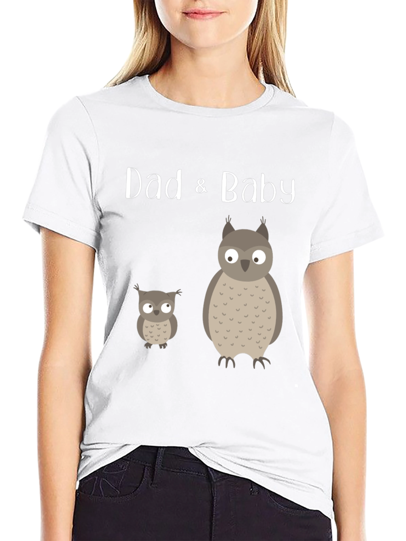 Dad & Baby Matching Owl Graphic Tee