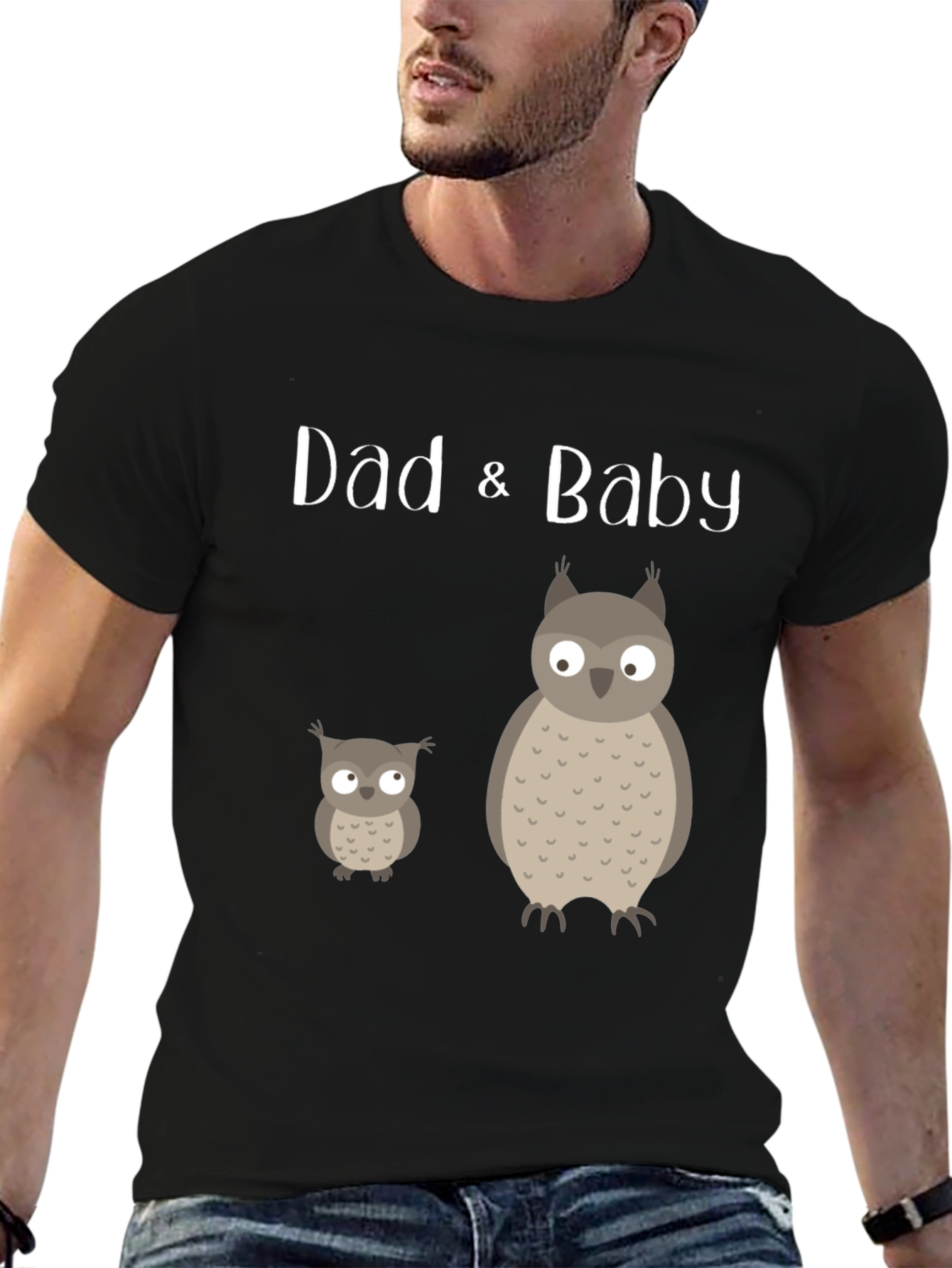 Dad & Baby Matching Owl Graphic Tee