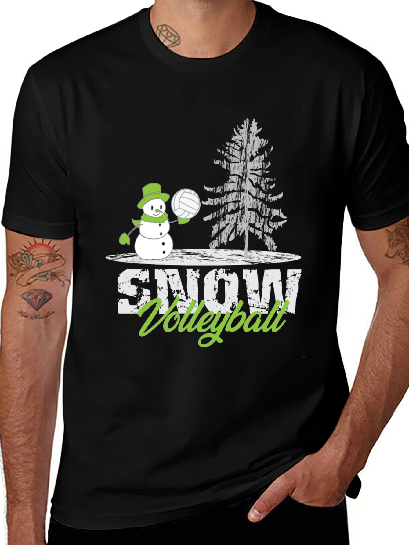 Snow Volleyball T-Shirt - Winter Sports Tee