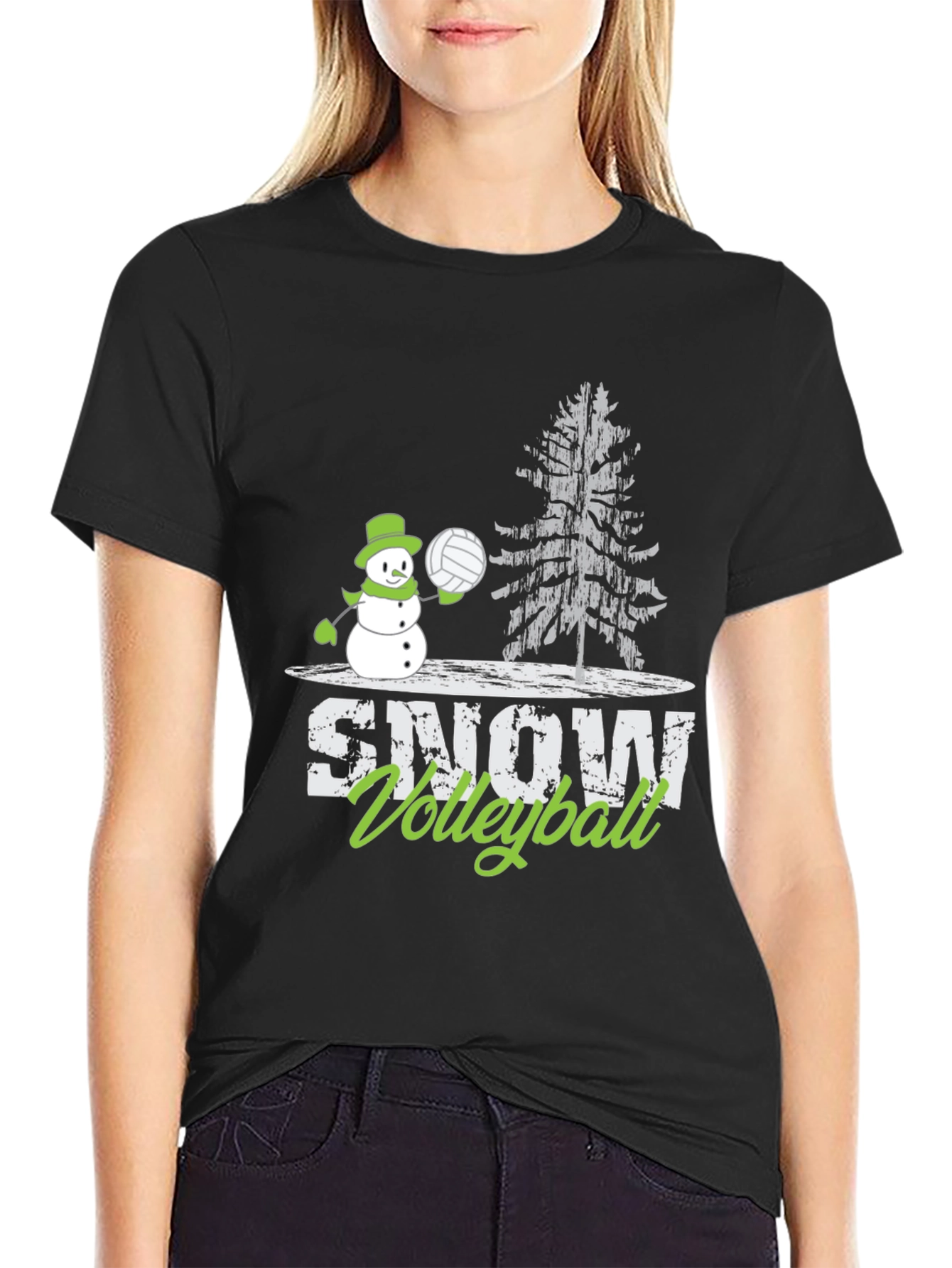 Snow Volleyball T-Shirt - Winter Sports Tee