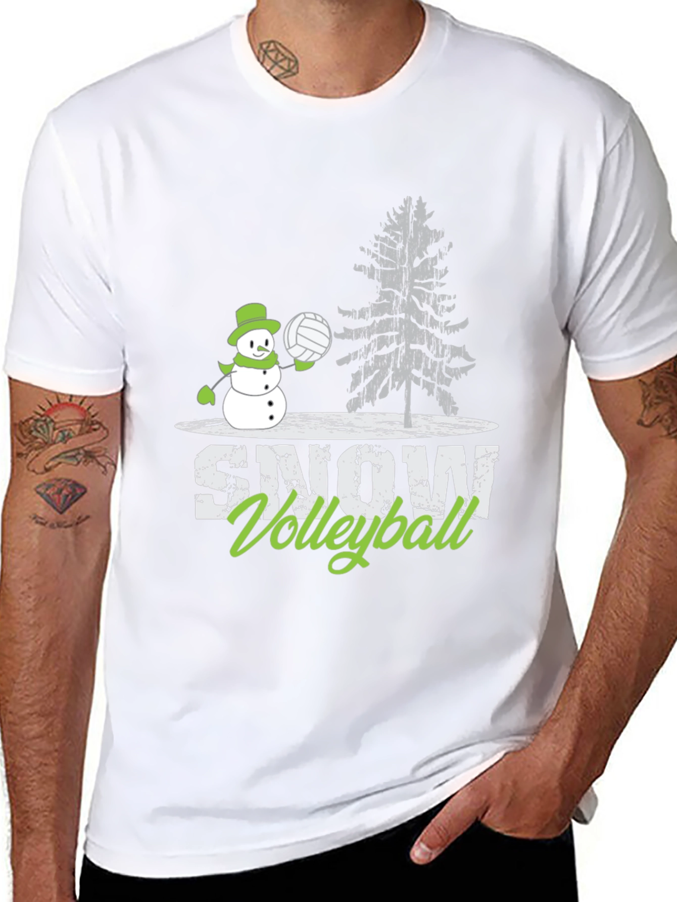 Snow Volleyball T-Shirt - Winter Sports Tee