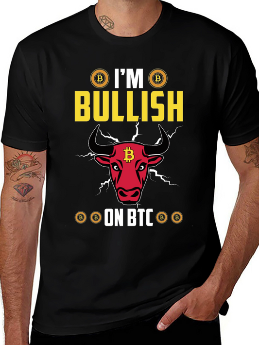 Bullish on Bitcoin Graphic T-Shirt - Crypto Investor Tee