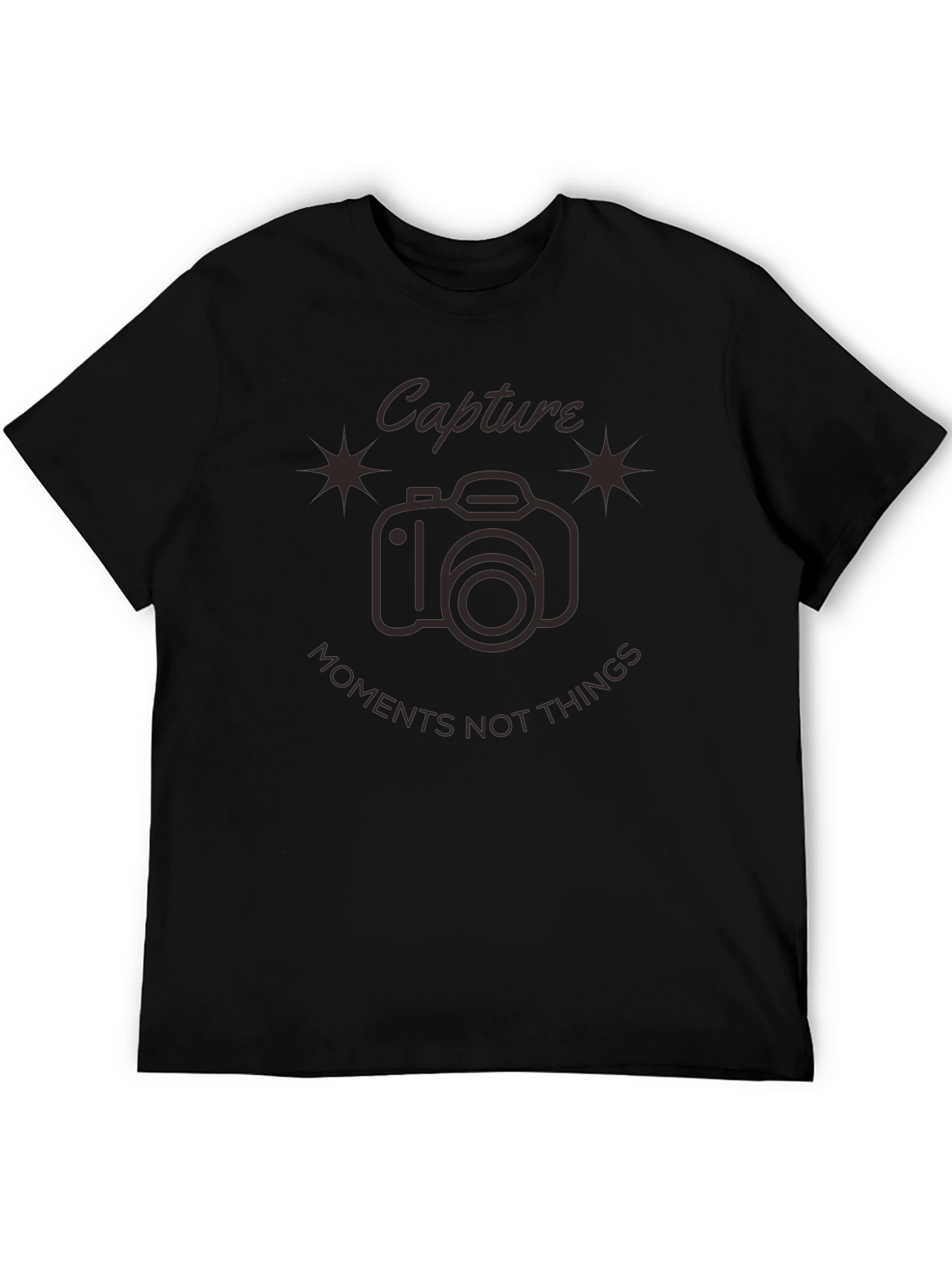 Capture Moments Tee - Camera Graphic Black T-Shirt