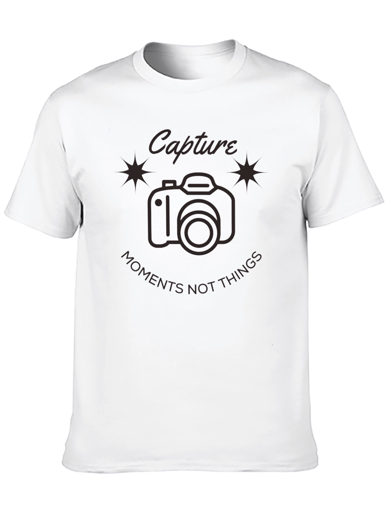 Capture Moments Tee - Camera Graphic Black T-Shirt
