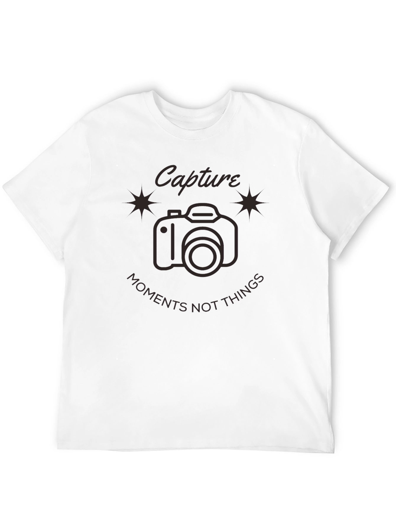 Capture Moments Tee - Camera Graphic Black T-Shirt