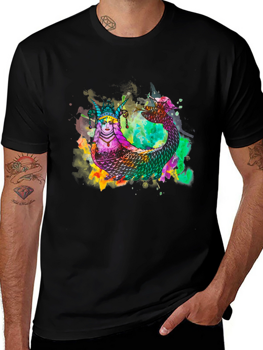Mythical Mermaid Watercolor Graphic Tee