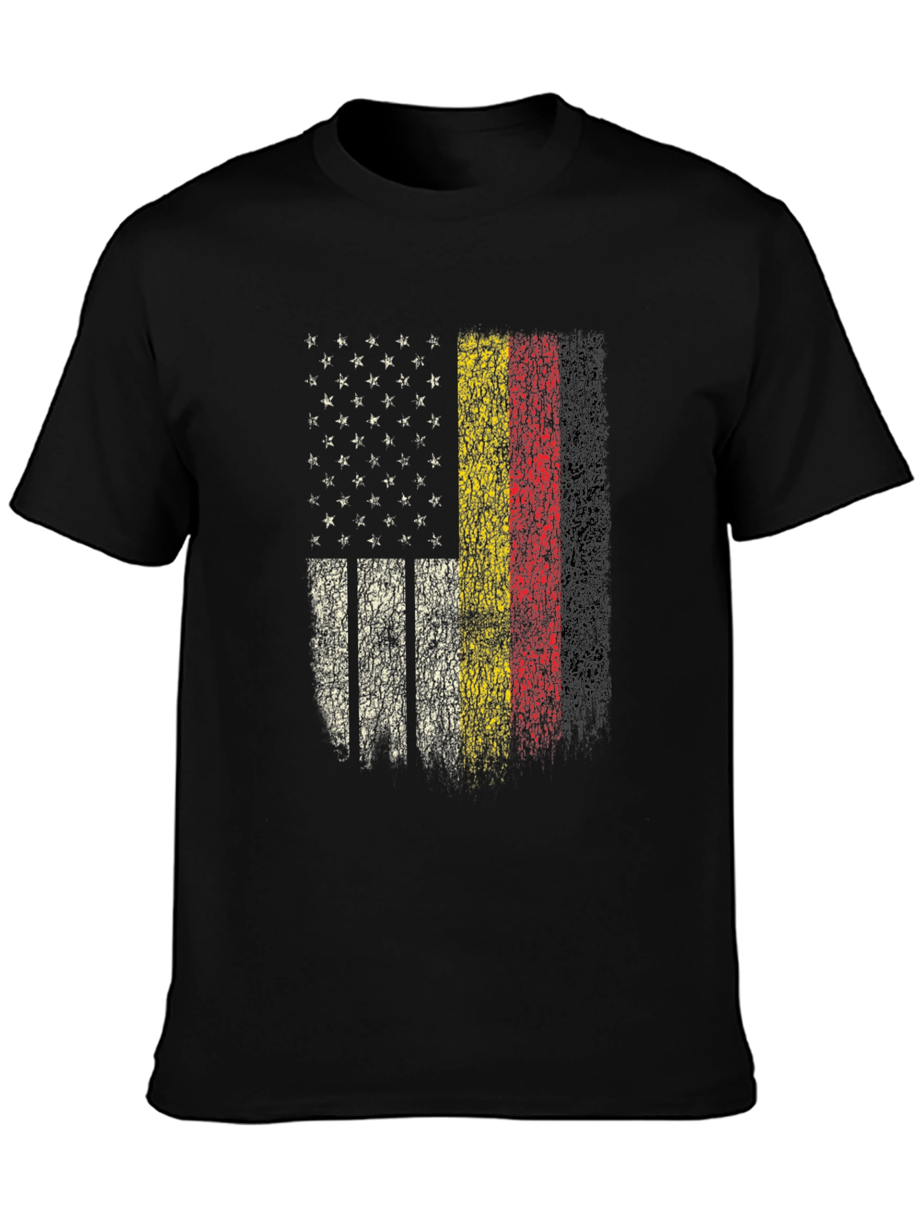 USA & Germany Flag T-Shirt - Distressed Patriotic Pride