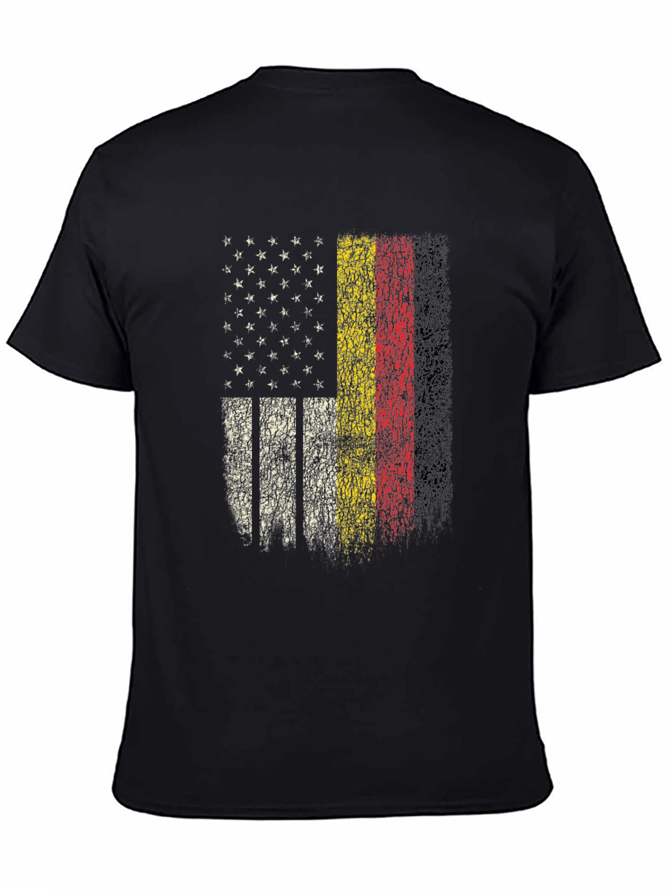 USA & Germany Flag T-Shirt - Distressed Patriotic Pride