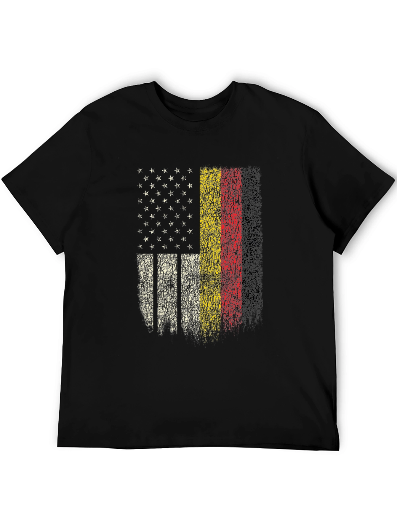 USA & Germany Flag T-Shirt - Distressed Patriotic Pride