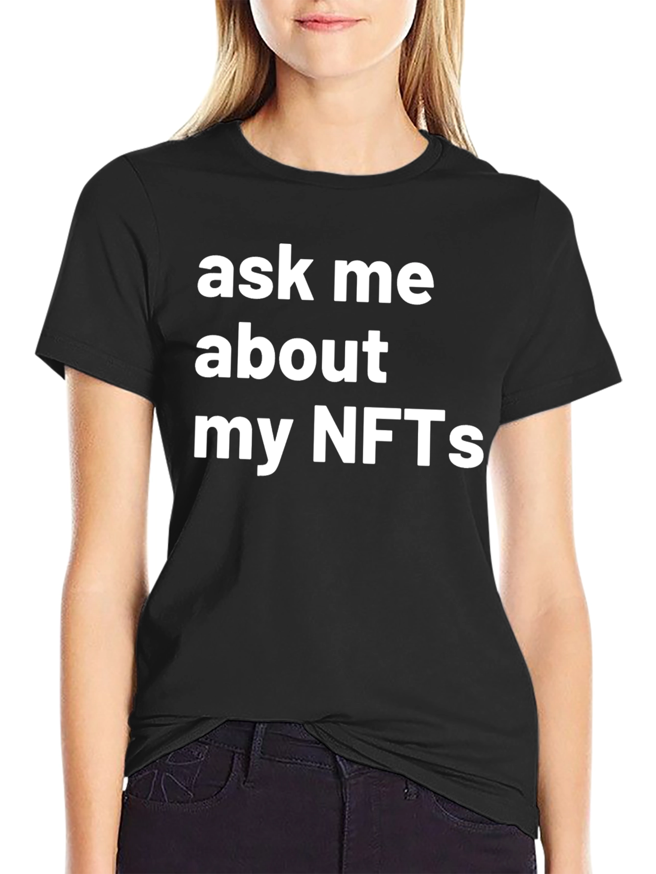 Ask Me About My NFTs Graphic Tee - Black