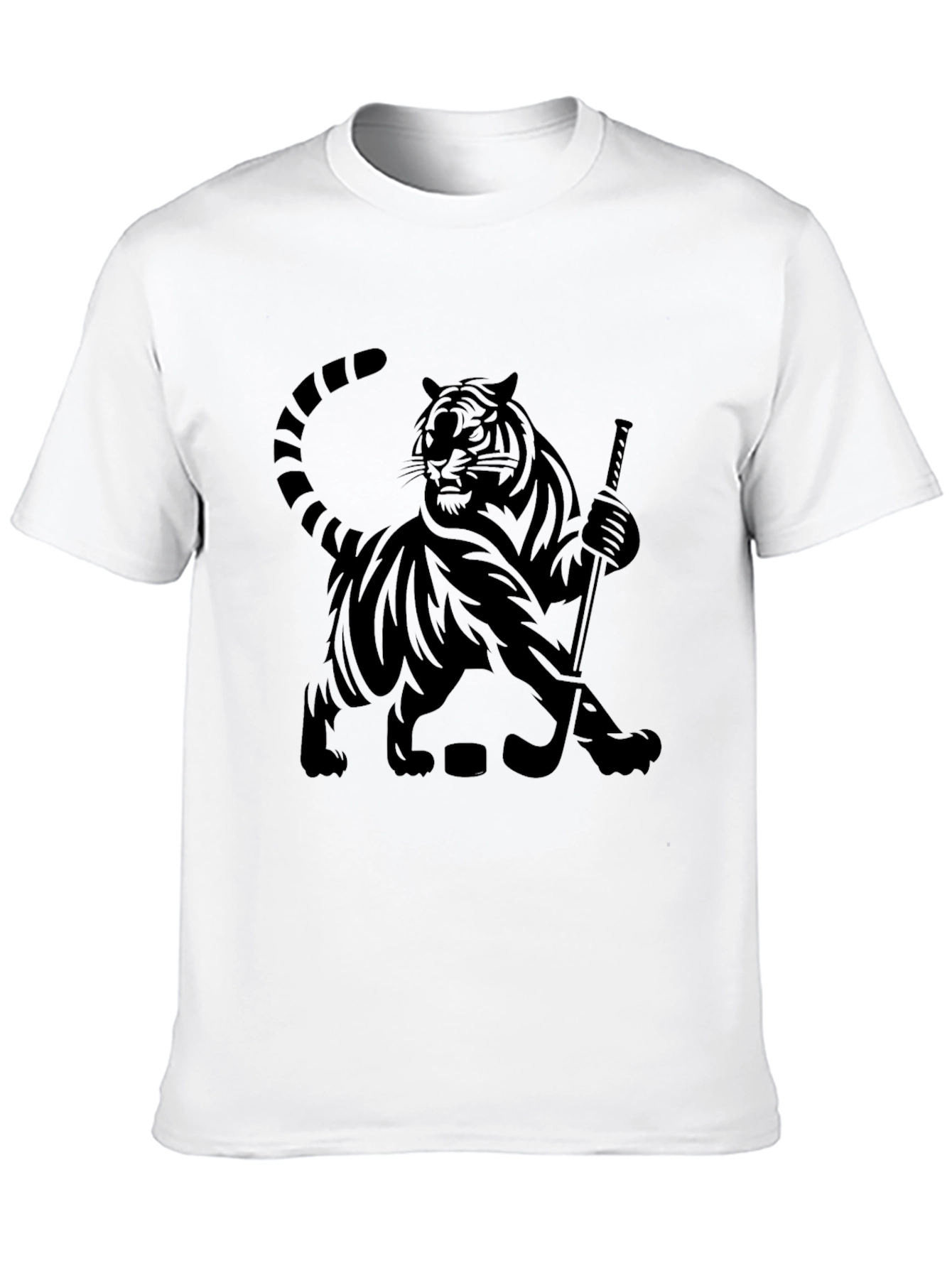 Tiger Hockey Graphic T-Shirt - Cool Animal Tee