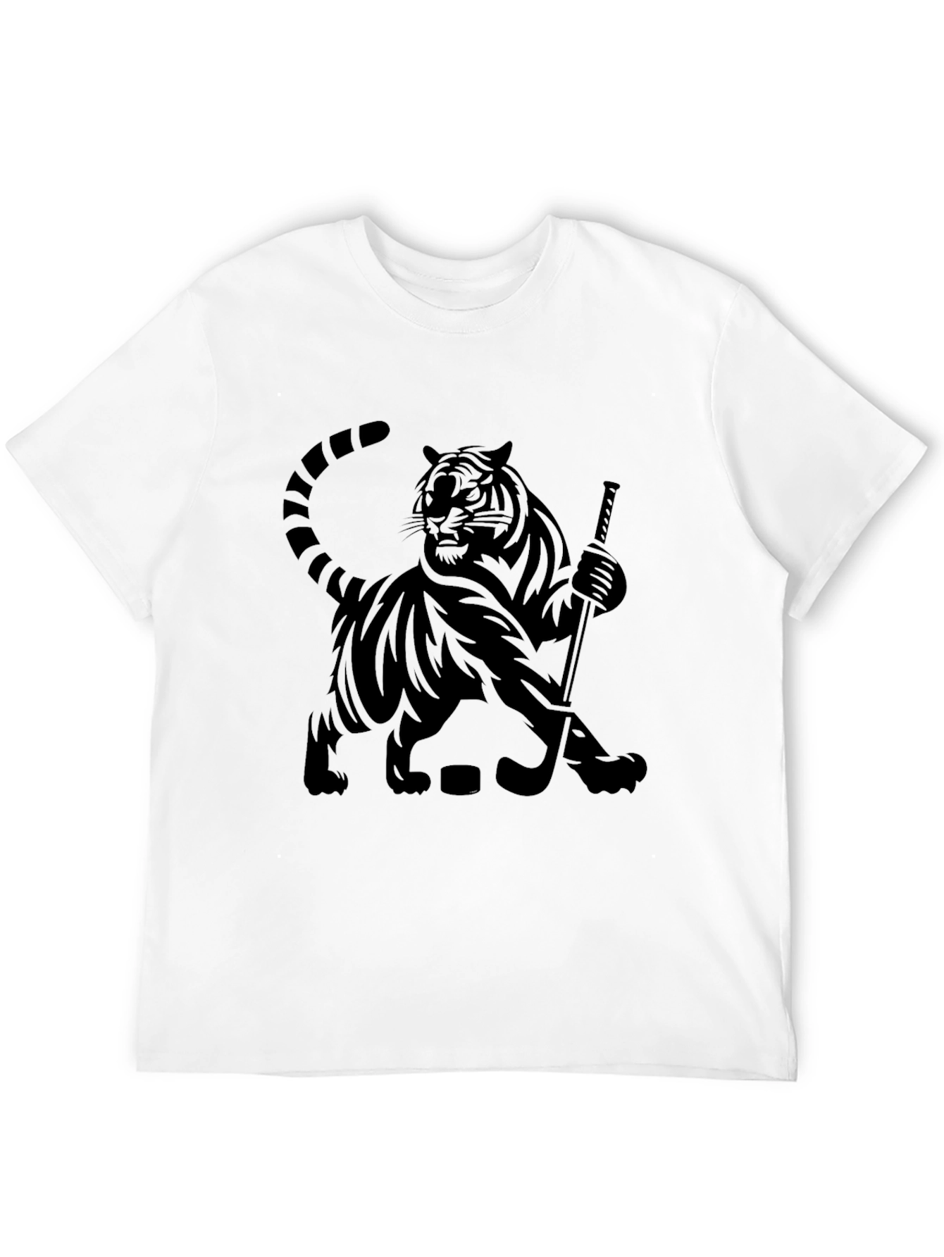 Tiger Hockey Graphic T-Shirt - Cool Animal Tee