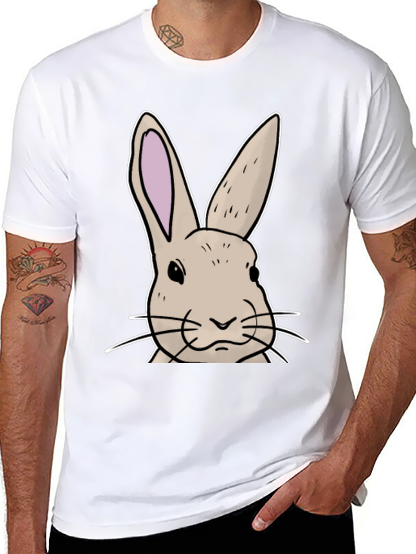 Bunny Graphic T-Shirt - Soft Cotton Blend