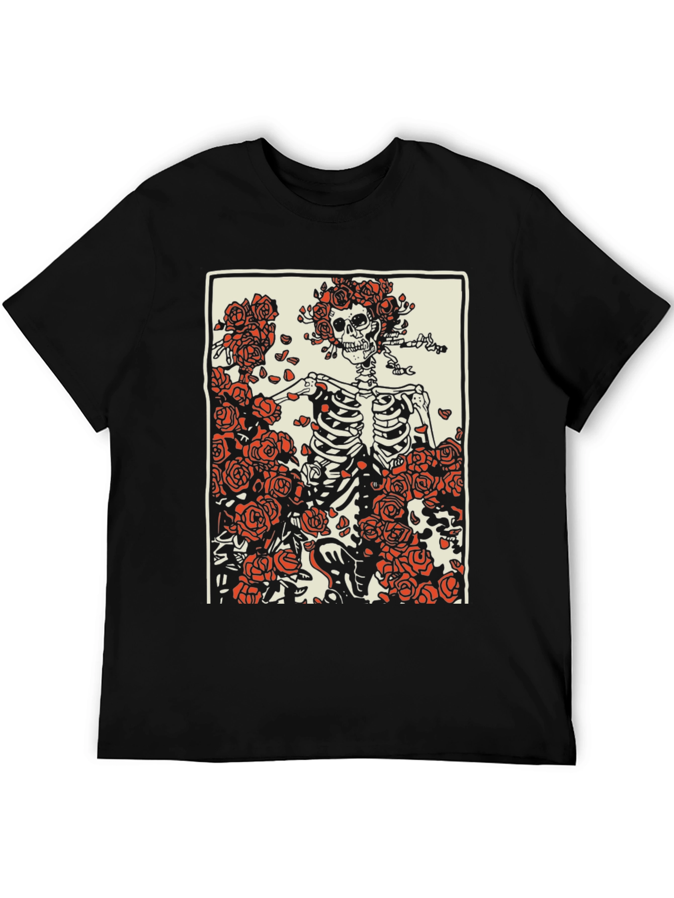 Grateful Dead Skeleton & Roses Graphic T-Shirt
