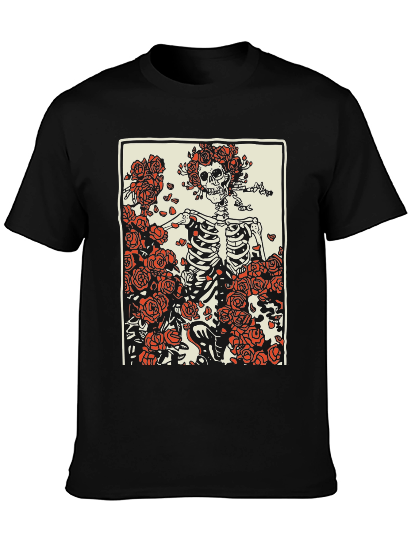Grateful Dead Skeleton & Roses Graphic T-Shirt
