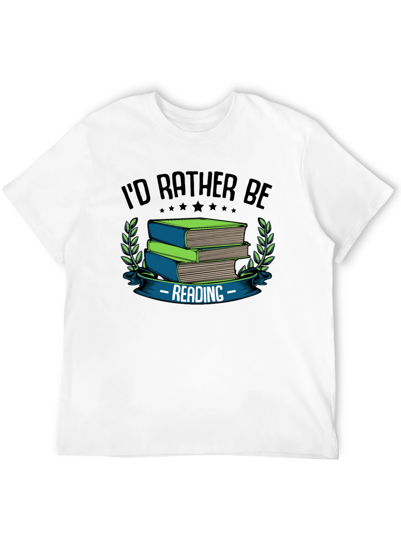Id Rather Be Reading T-Shirt Bookworm Graphic Tee