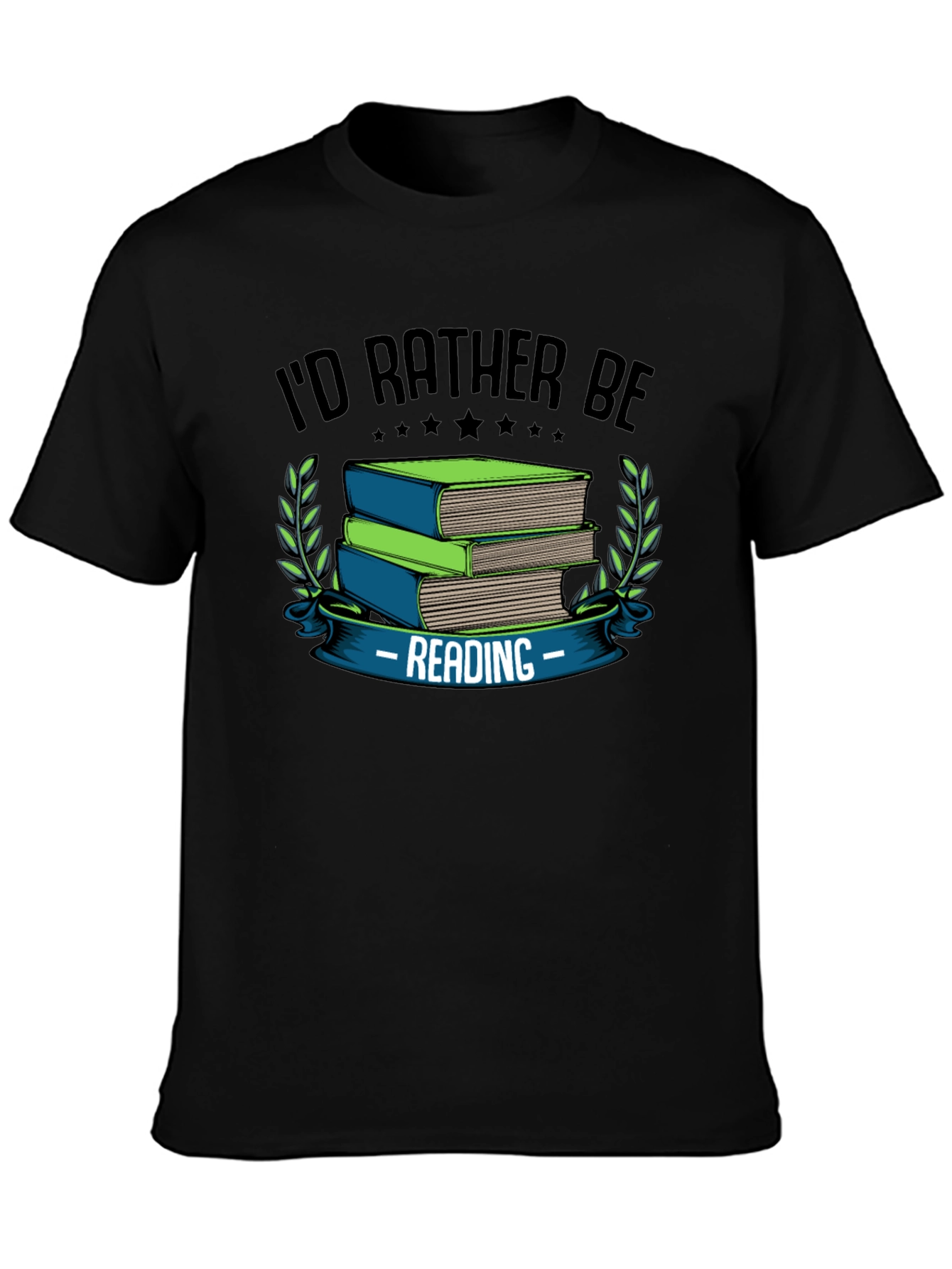 Id Rather Be Reading T-Shirt Bookworm Graphic Tee
