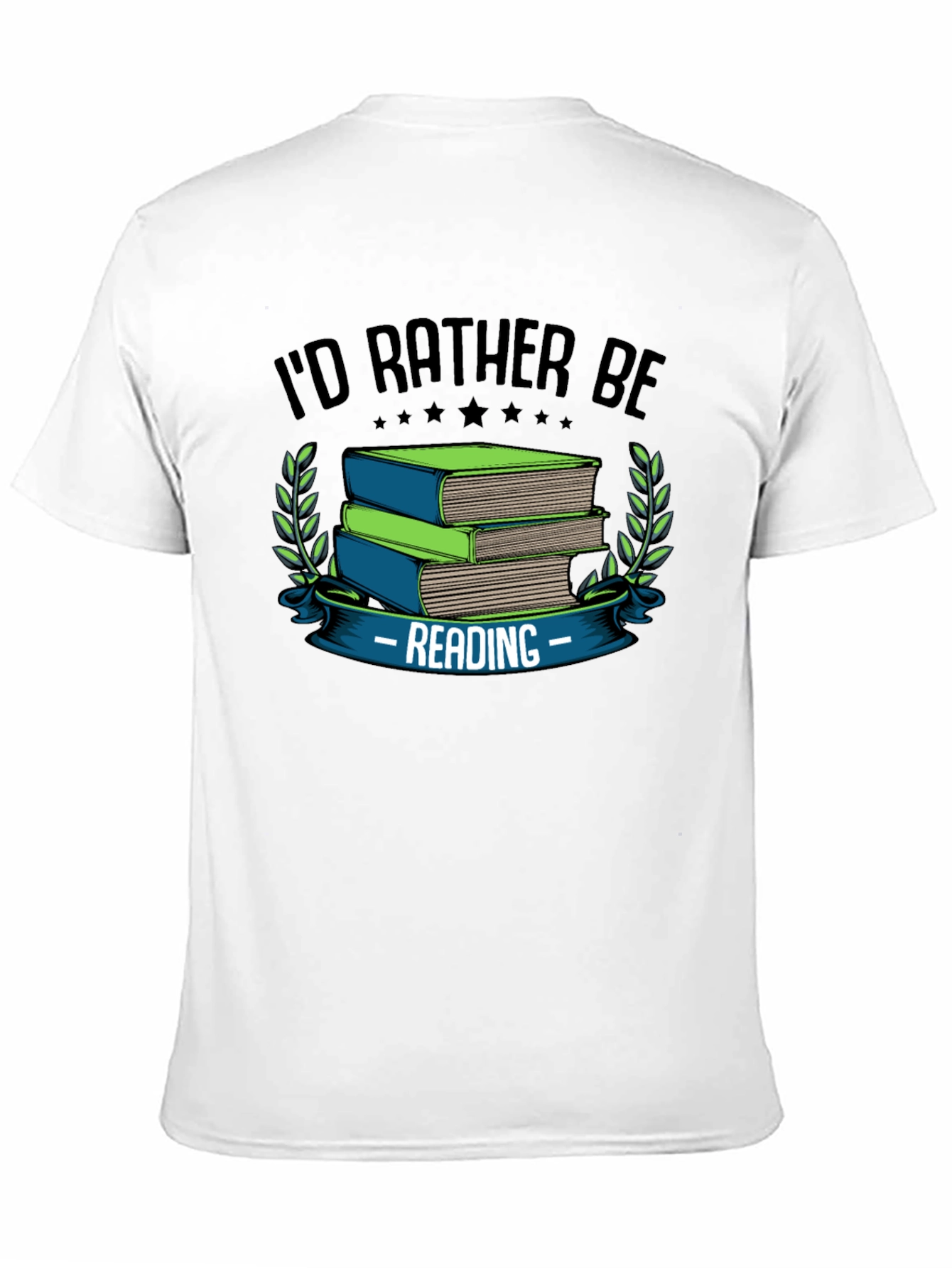 Id Rather Be Reading T-Shirt Bookworm Graphic Tee