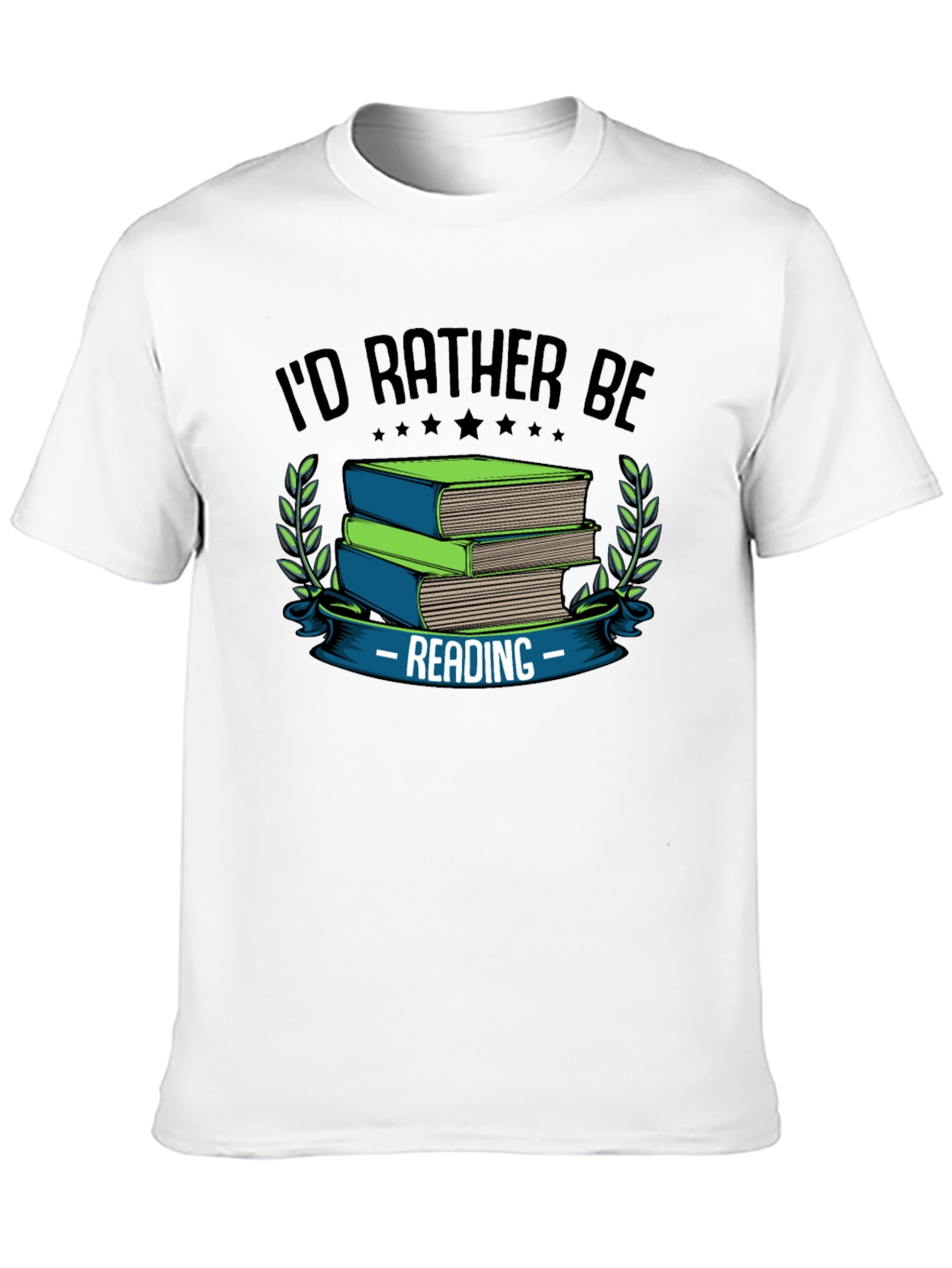 Id Rather Be Reading T-Shirt Bookworm Graphic Tee