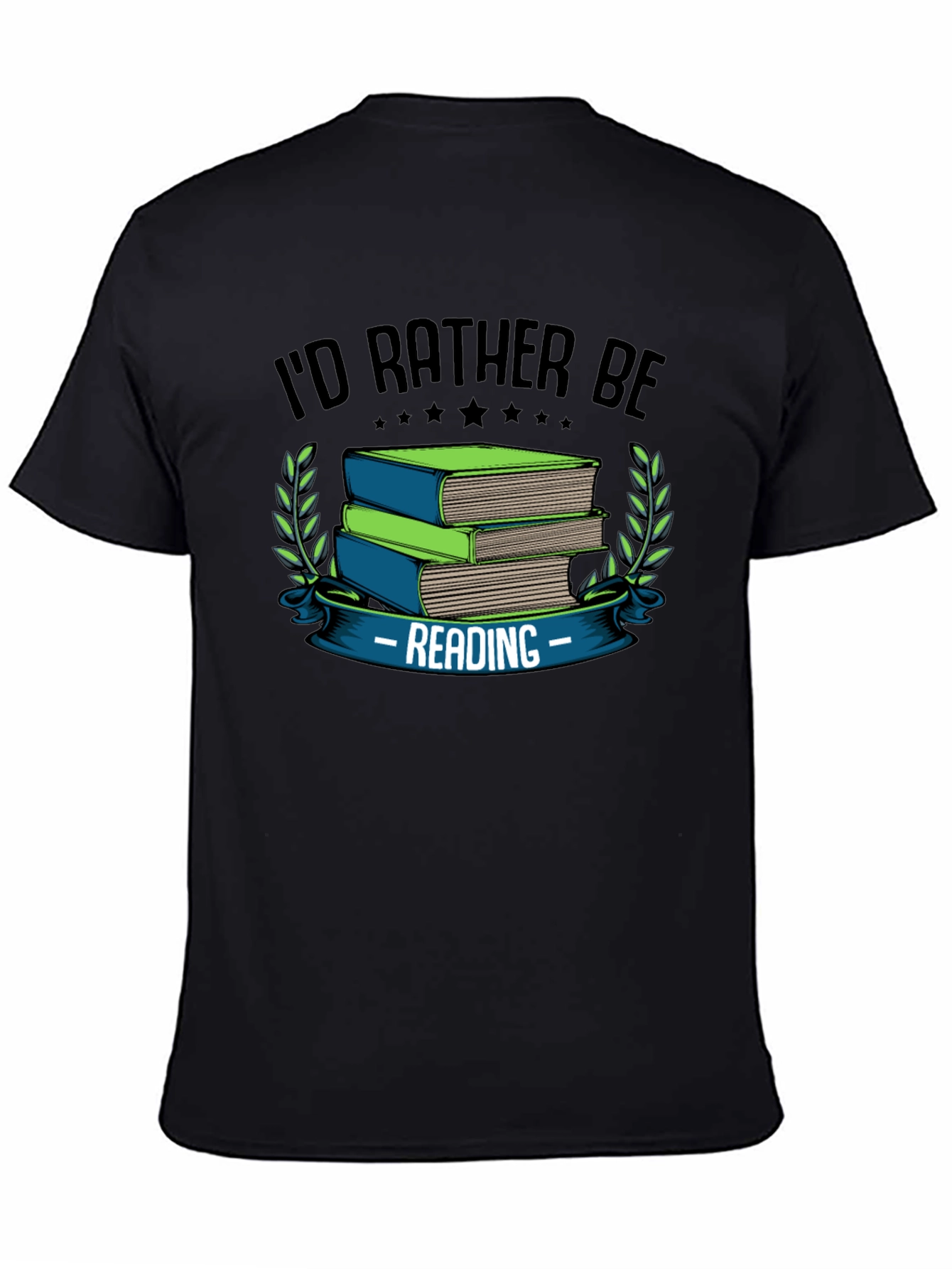 Id Rather Be Reading T-Shirt Bookworm Graphic Tee