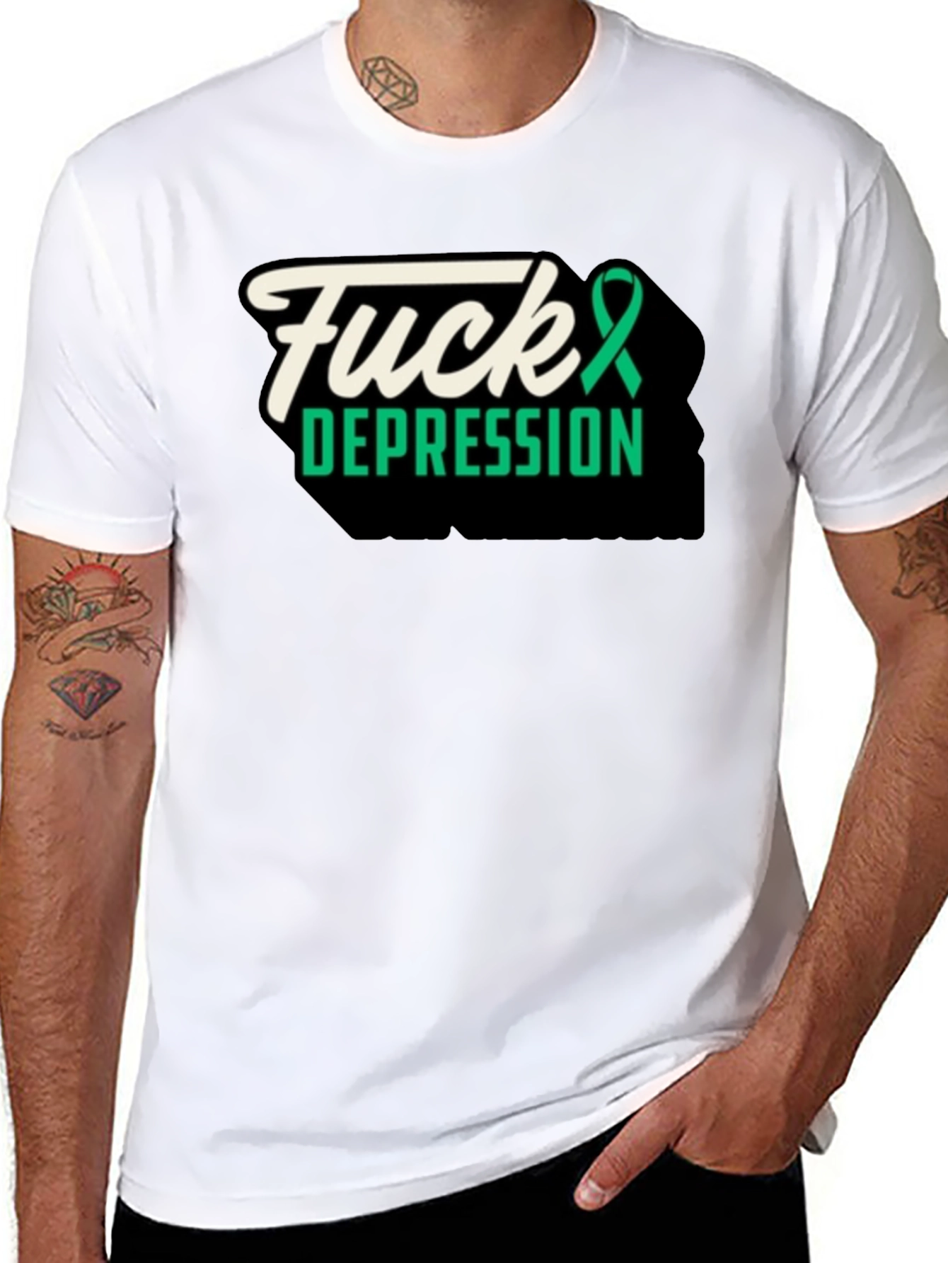 Fuck Depression Graphic Tee - Awareness Support