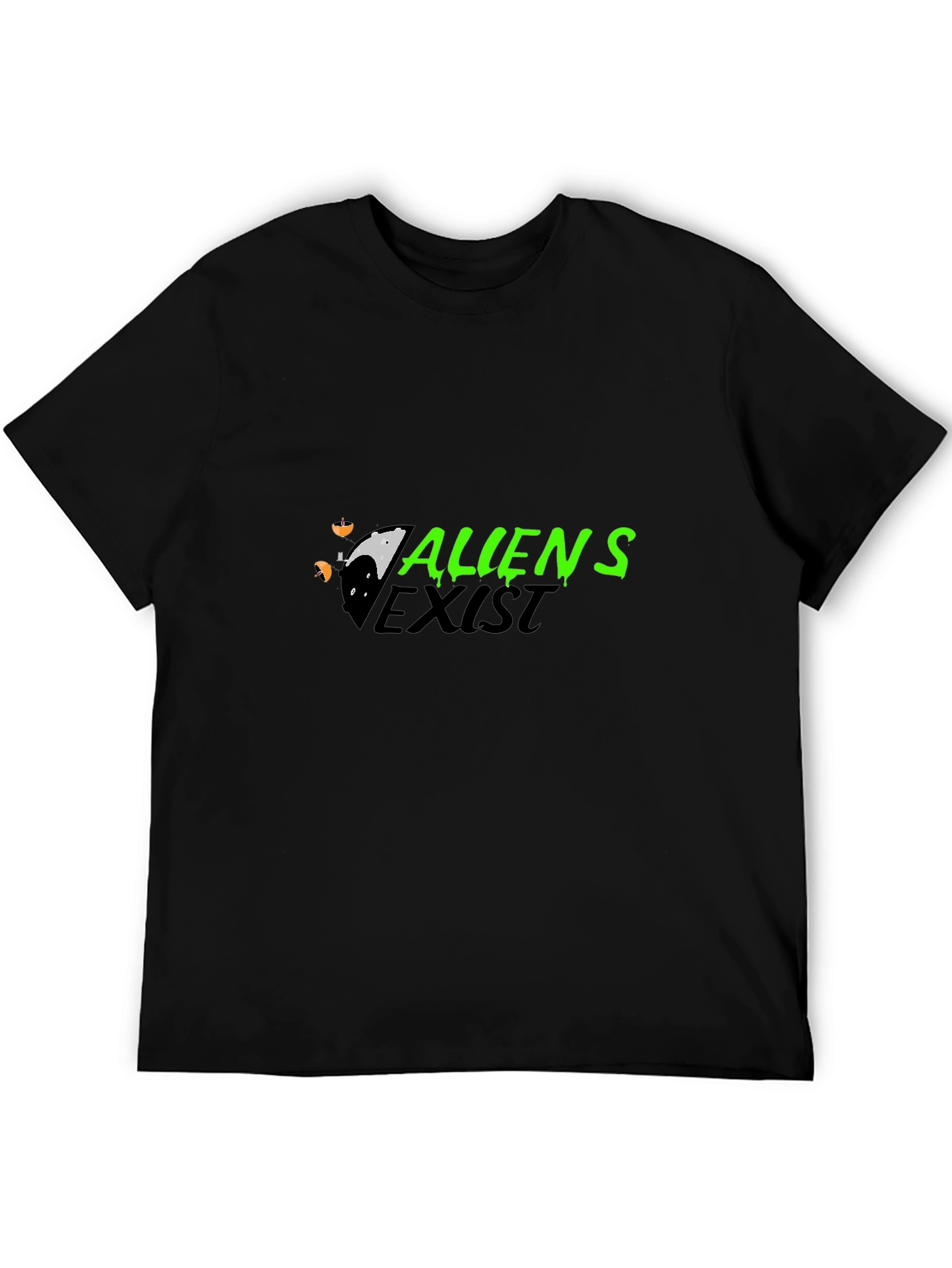 Aliens Exist Black Graphic Tee