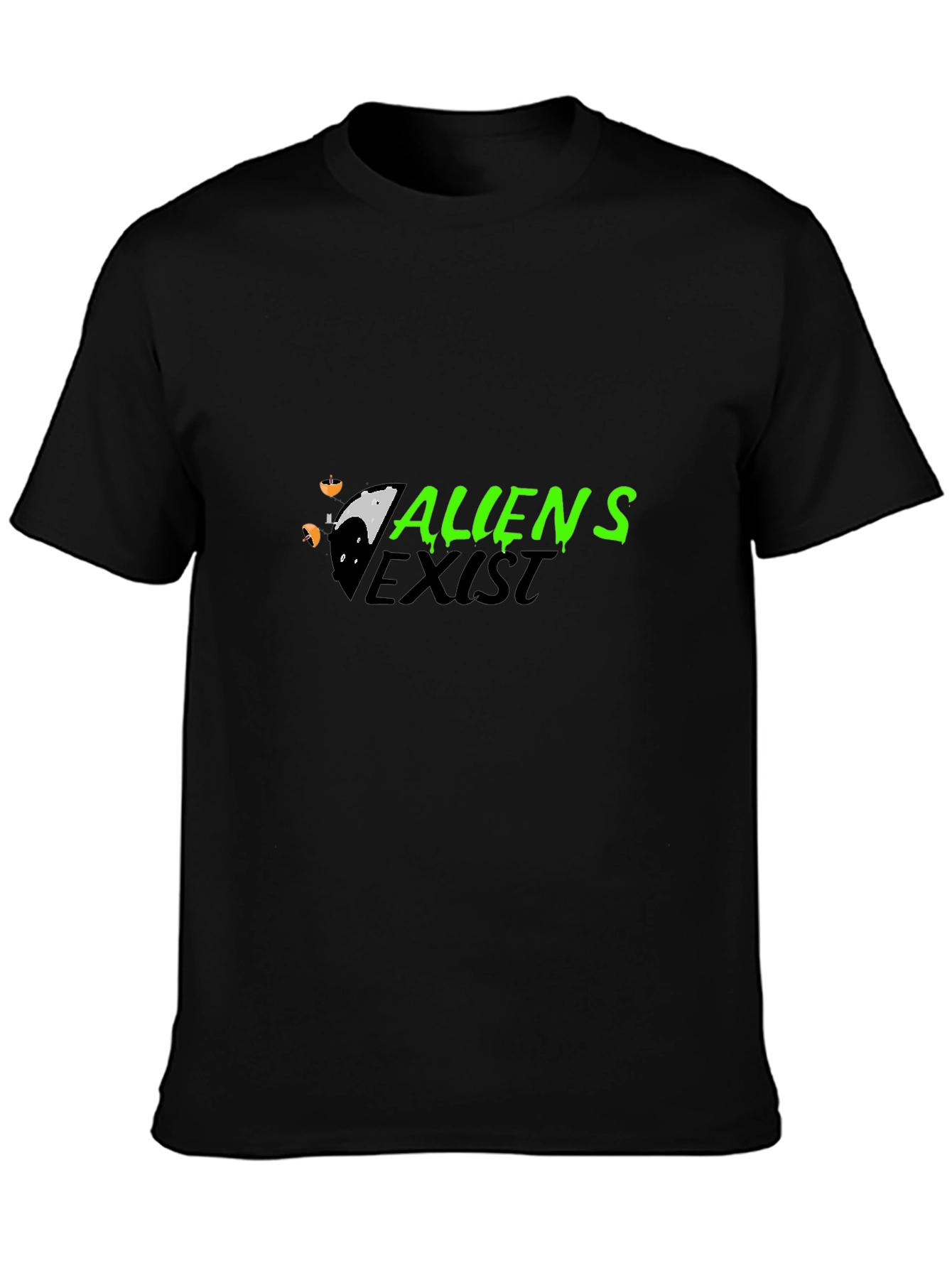Aliens Exist Black Graphic Tee