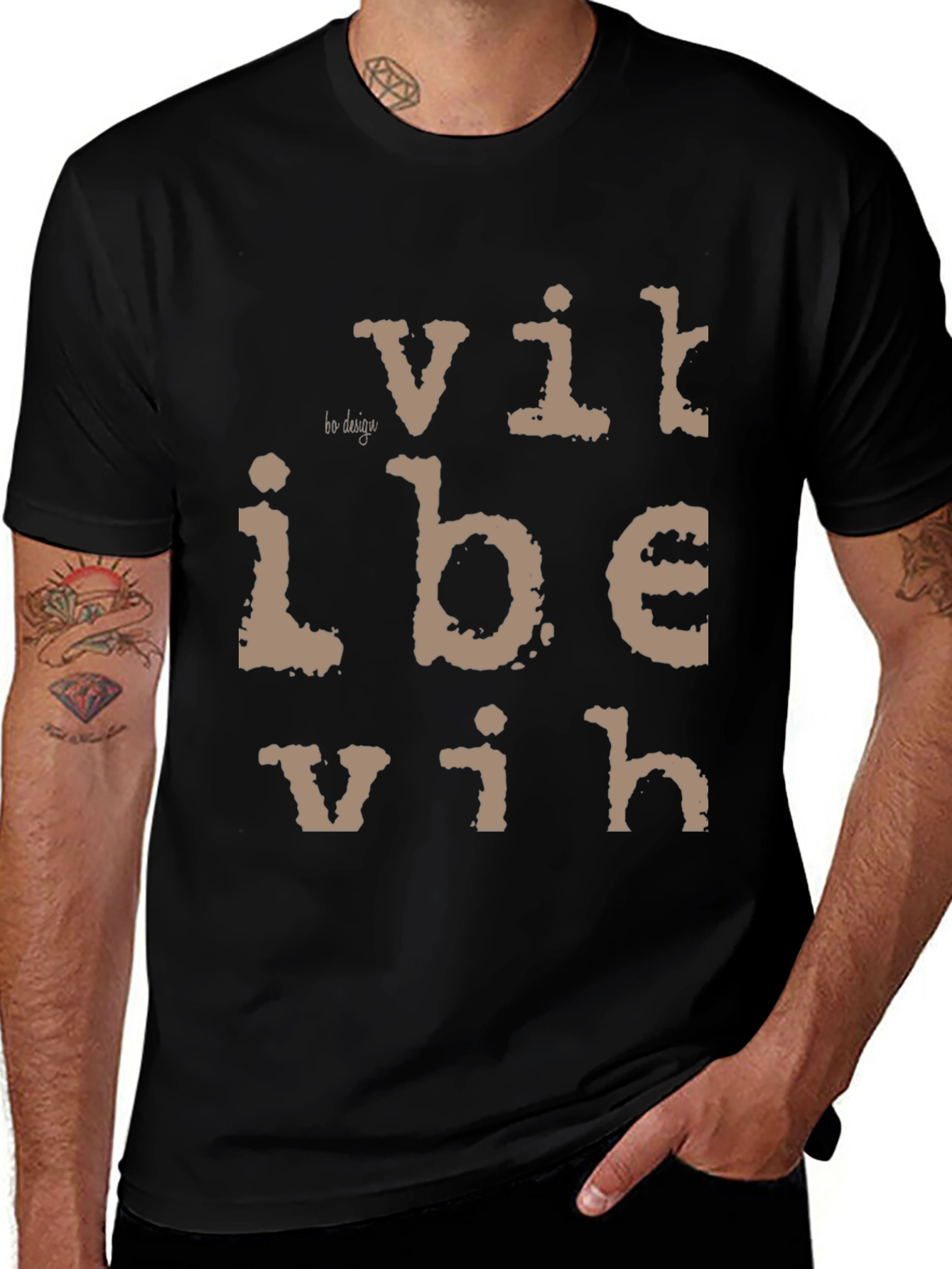 Distressed Graphic Print T-Shirt - Vibe in Style!