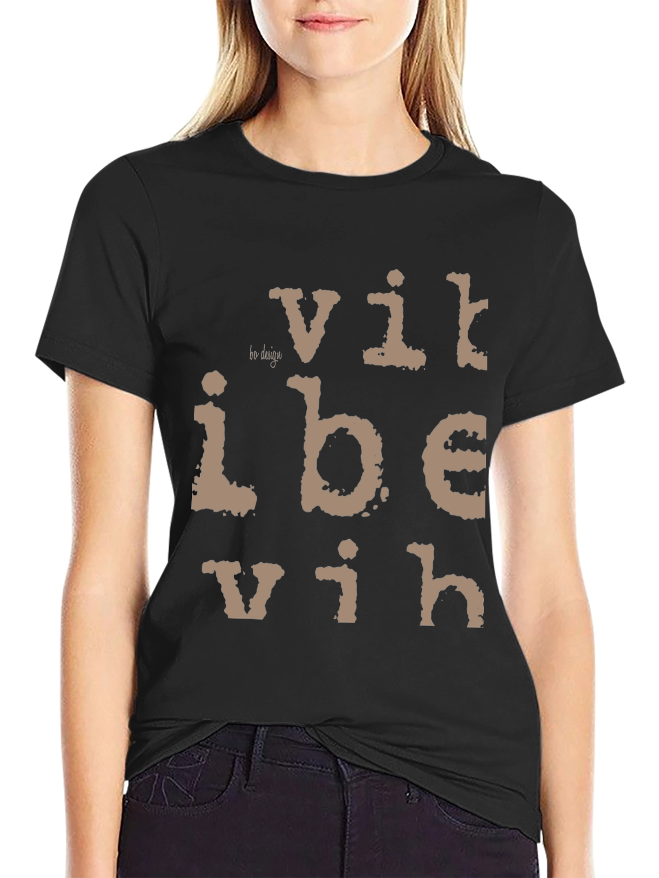 Distressed Graphic Print T-Shirt - Vibe in Style!