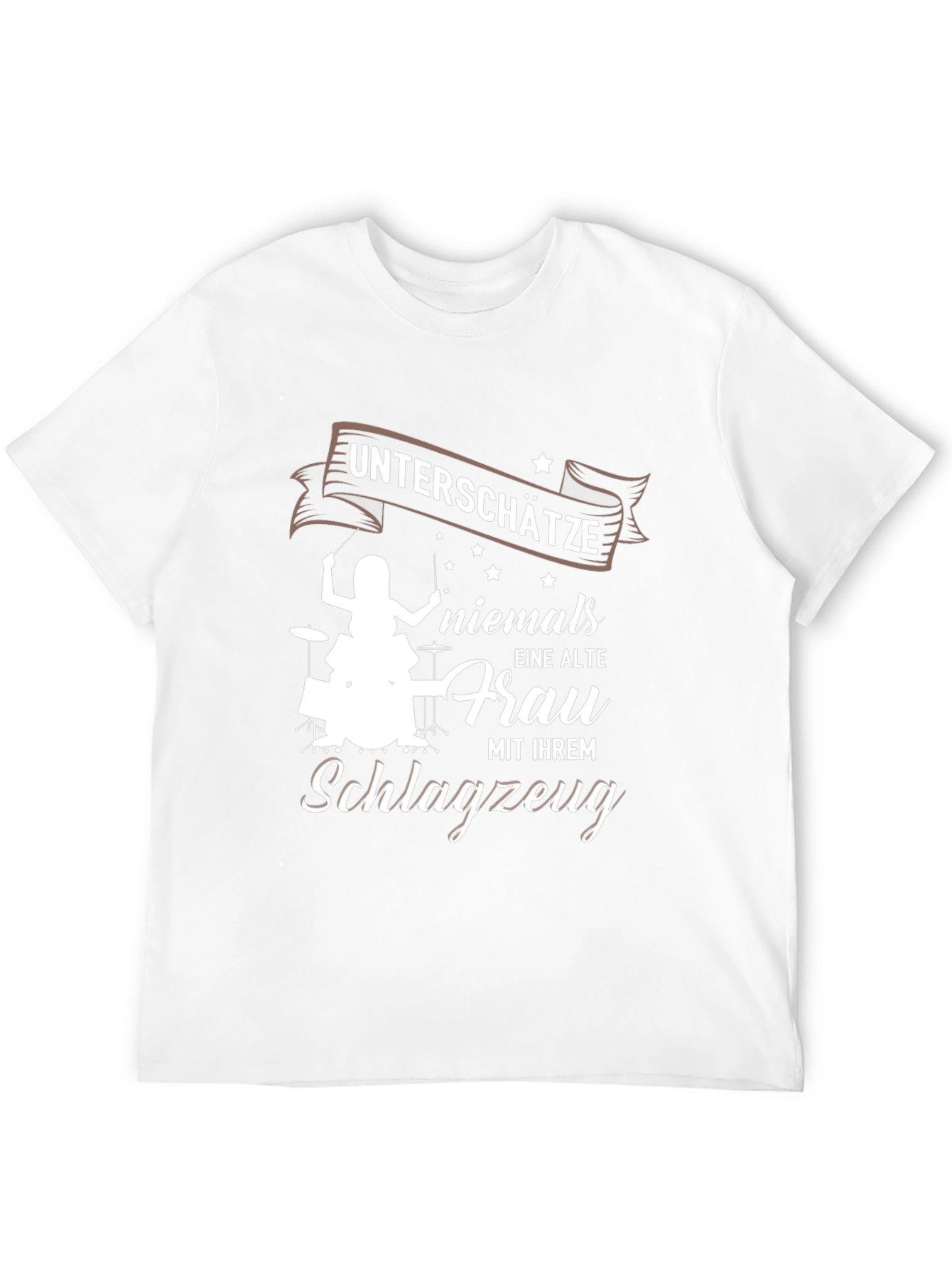Unterschätze Niemals T-Shirt - Drummerin Design